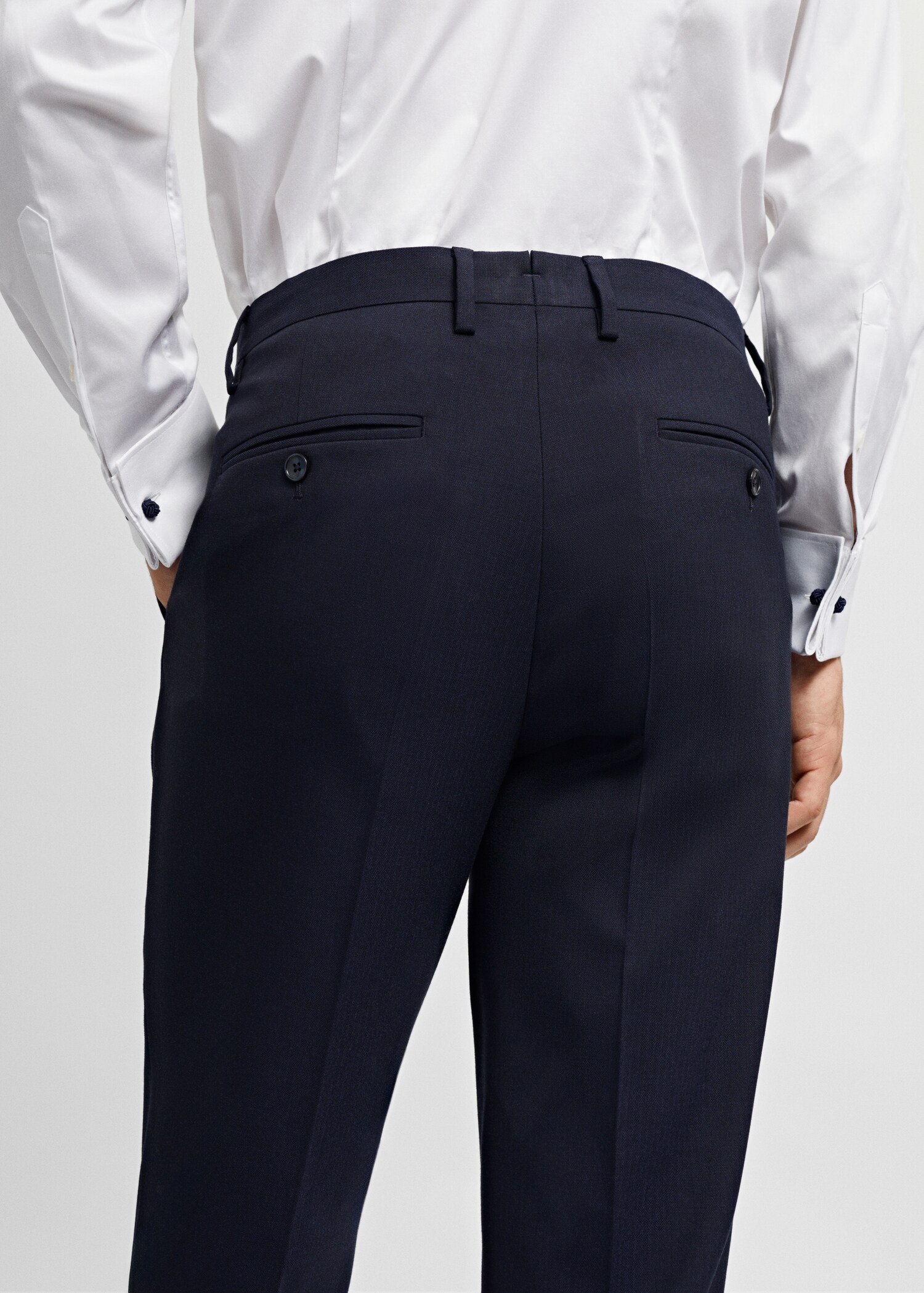 Slim-fit pantalon van Comfort stretch stof - Detail van het artikel 4