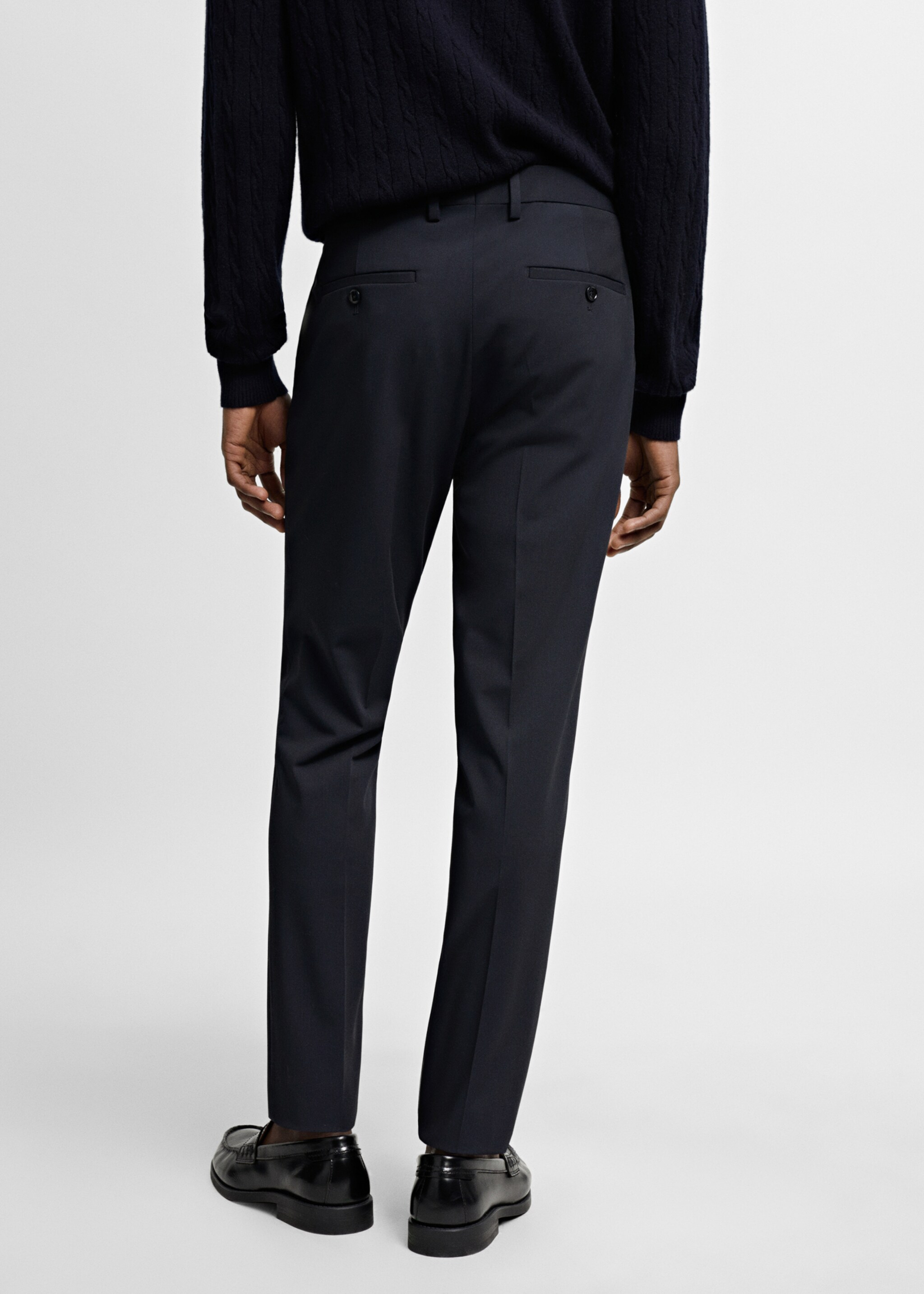 Super slim fit suit pants - Reverse of the article, Navy. Ref: 67000642-00.