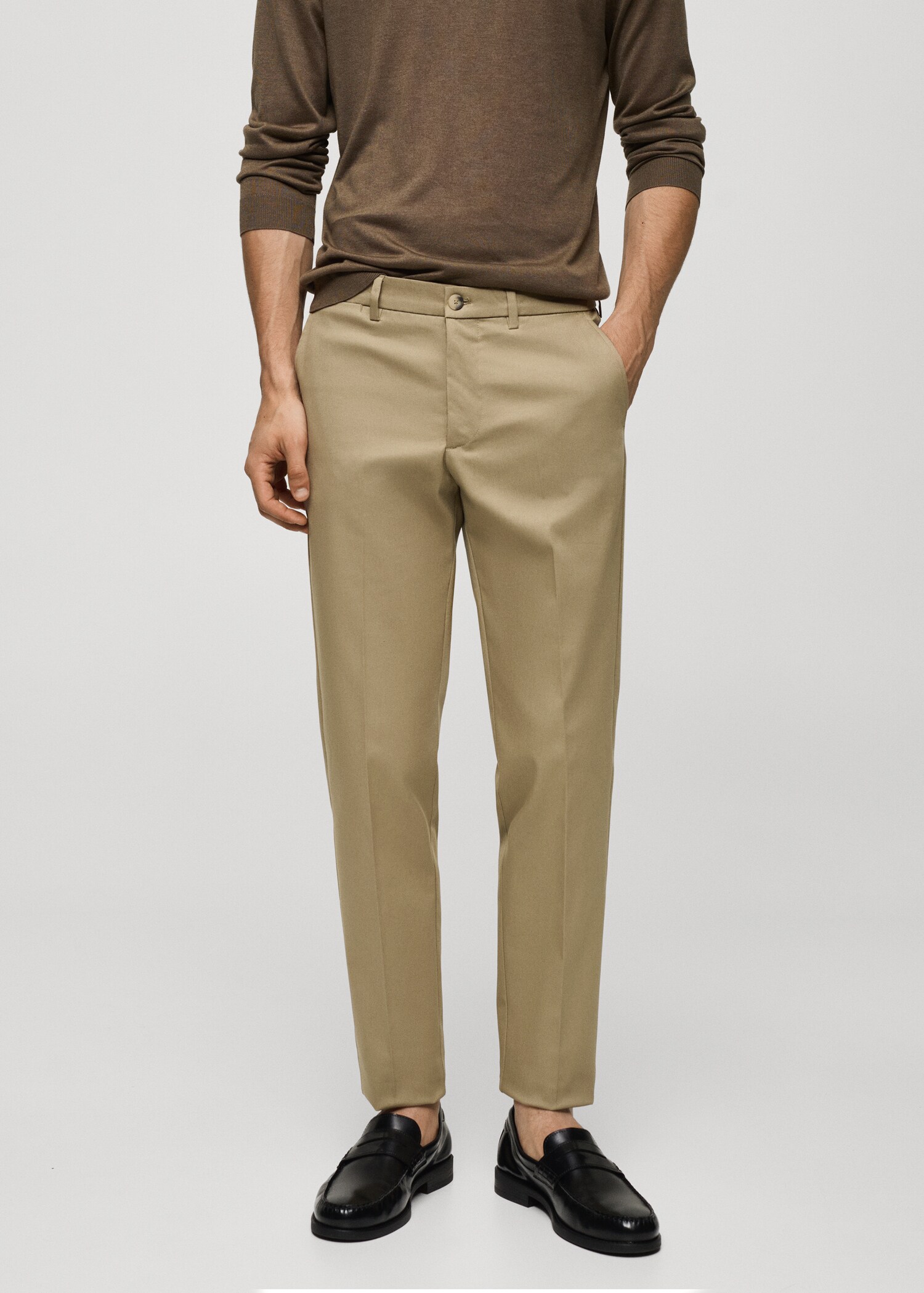 Slim Fit Chinohose - Mittlere Ansicht