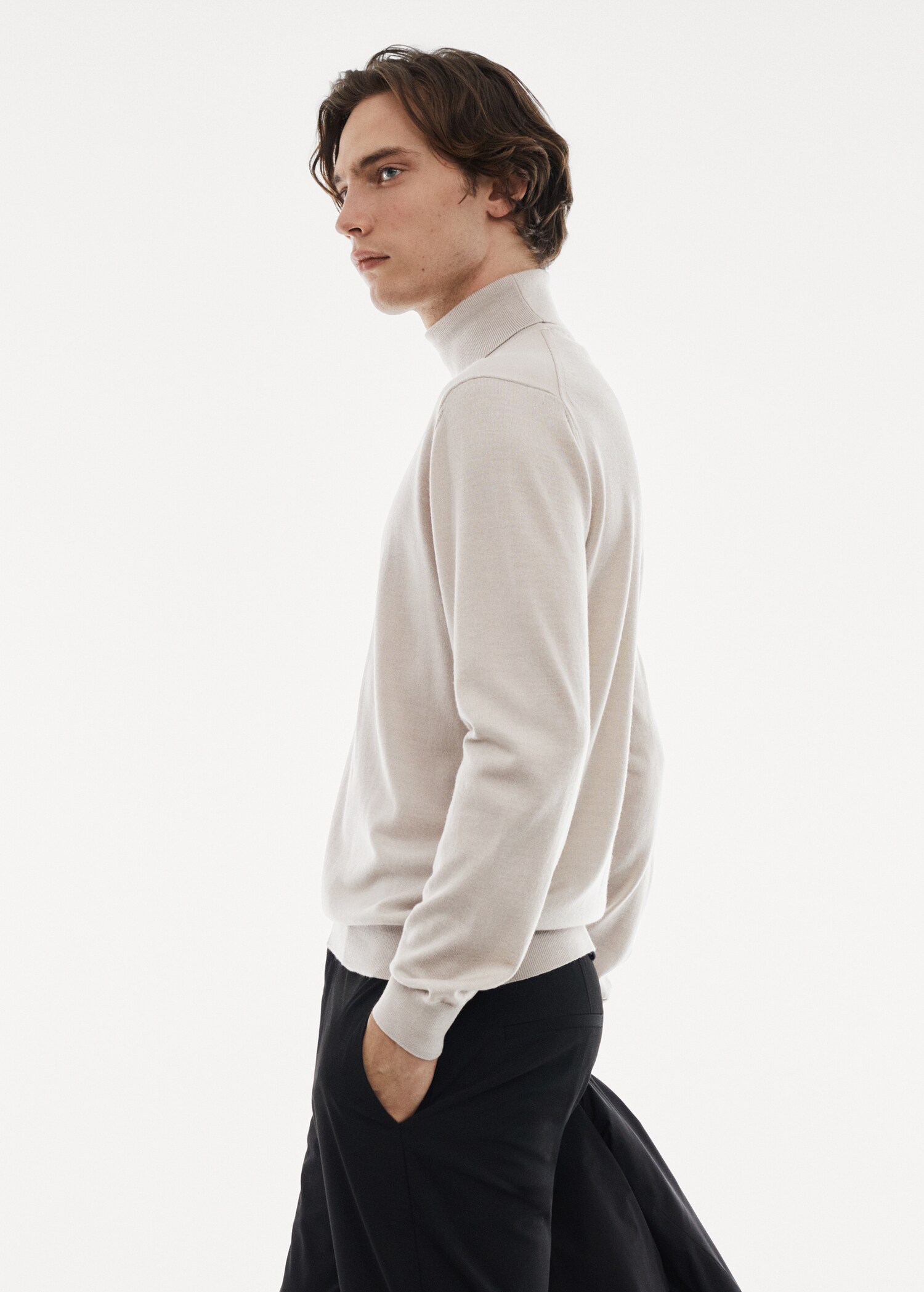 Pullover aus 100 % Merinowolle mit Rollkragen - Detail des Artikels 2