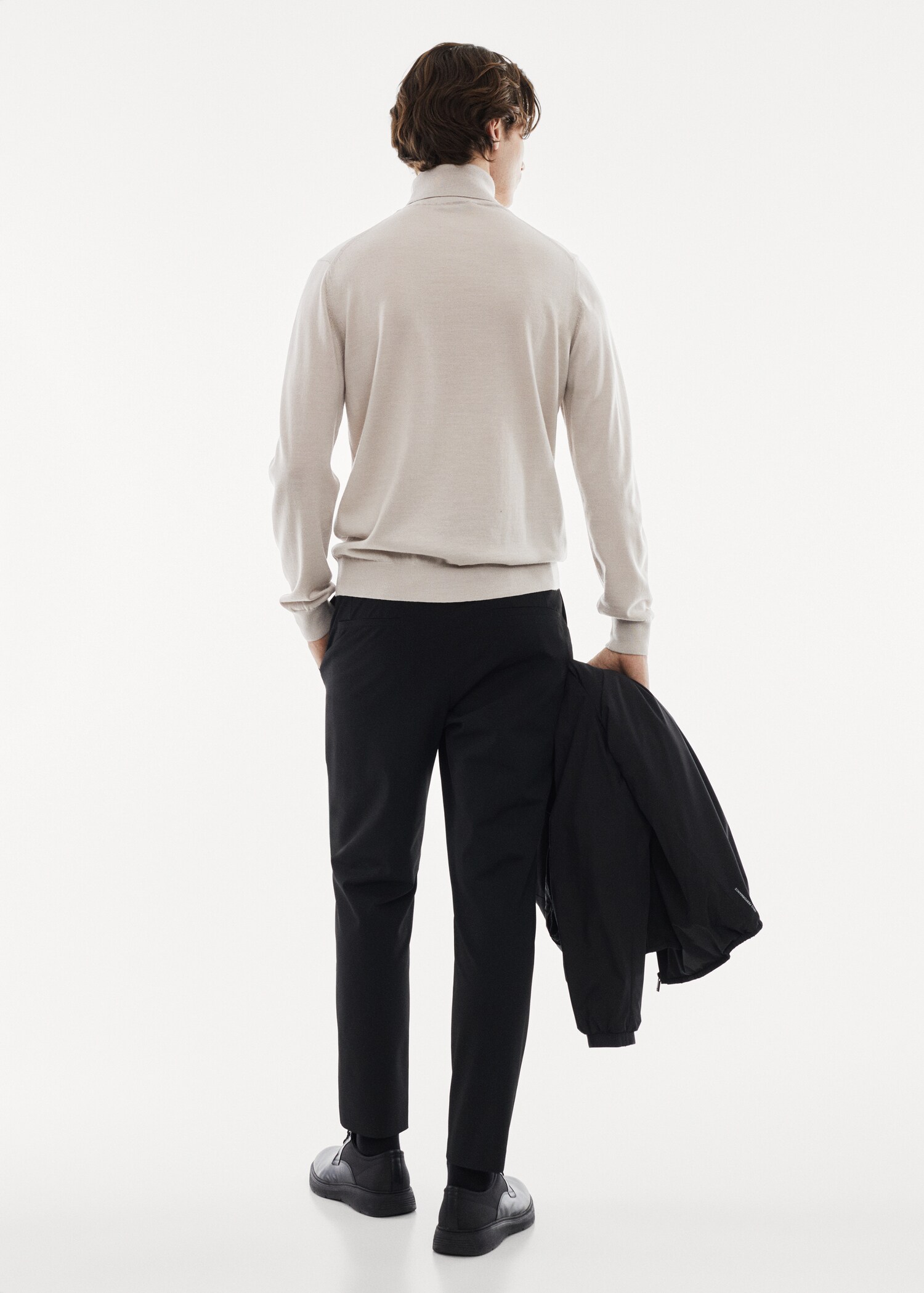 Pullover aus 100 % Merinowolle mit Rollkragen - Rückseite des Artikels