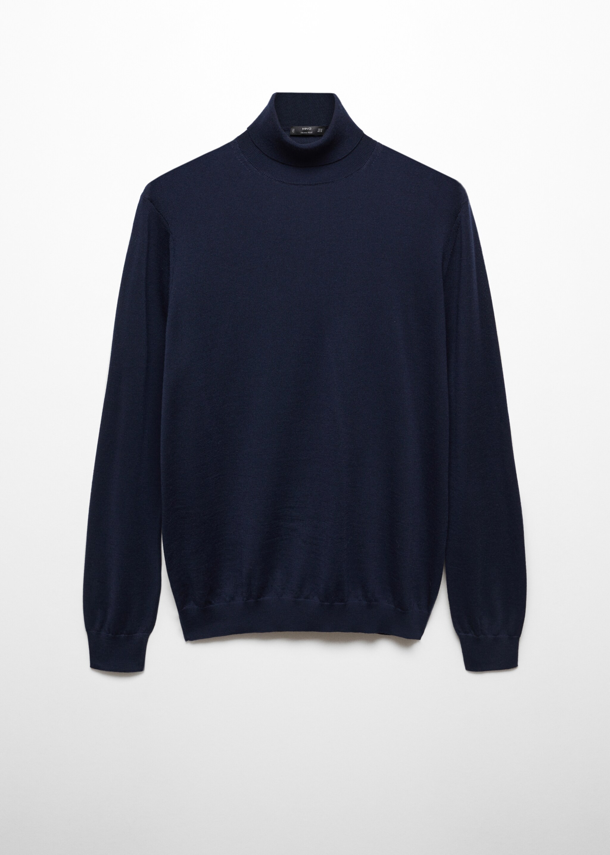 Pulover lână merino 100% guler înalt - Articol fără model