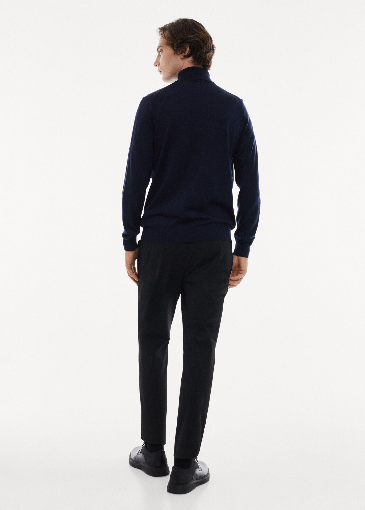 Pullover aus 100 % Merinowolle mit Rollkragen - Rückseite des Artikels