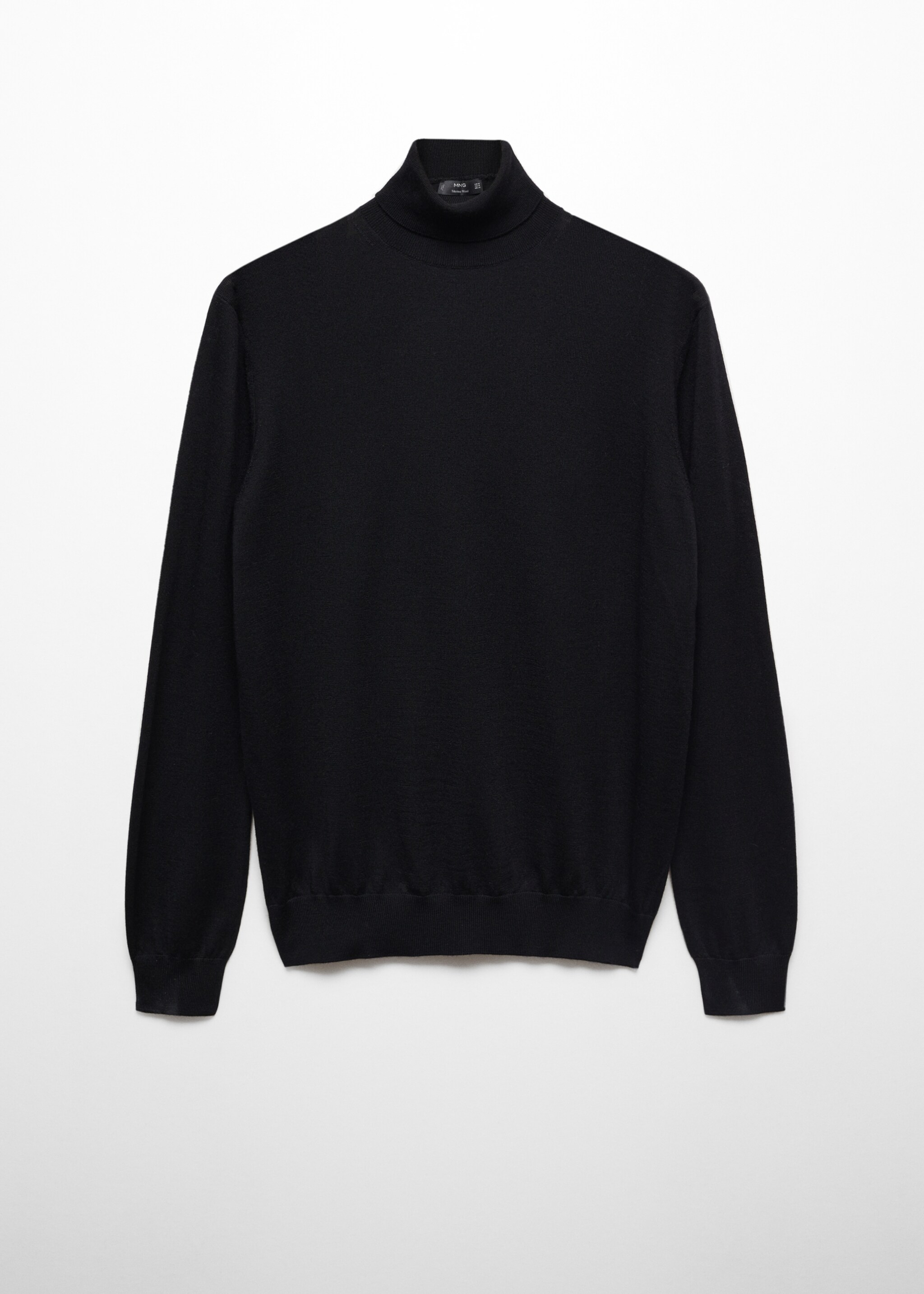 Pulover lână merino 100% guler înalt - Articol fără model