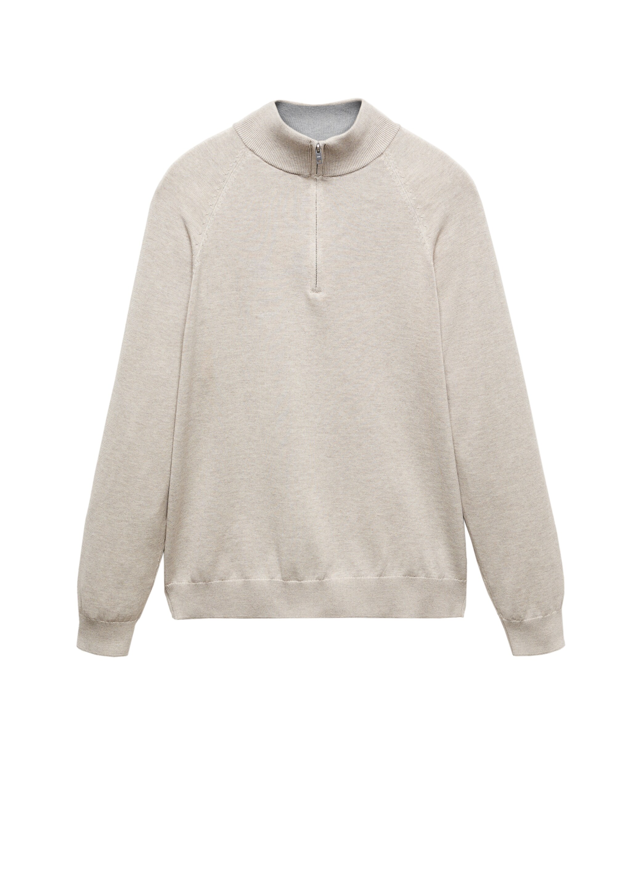 Cotton sweater with neck zip - Details of the article 9