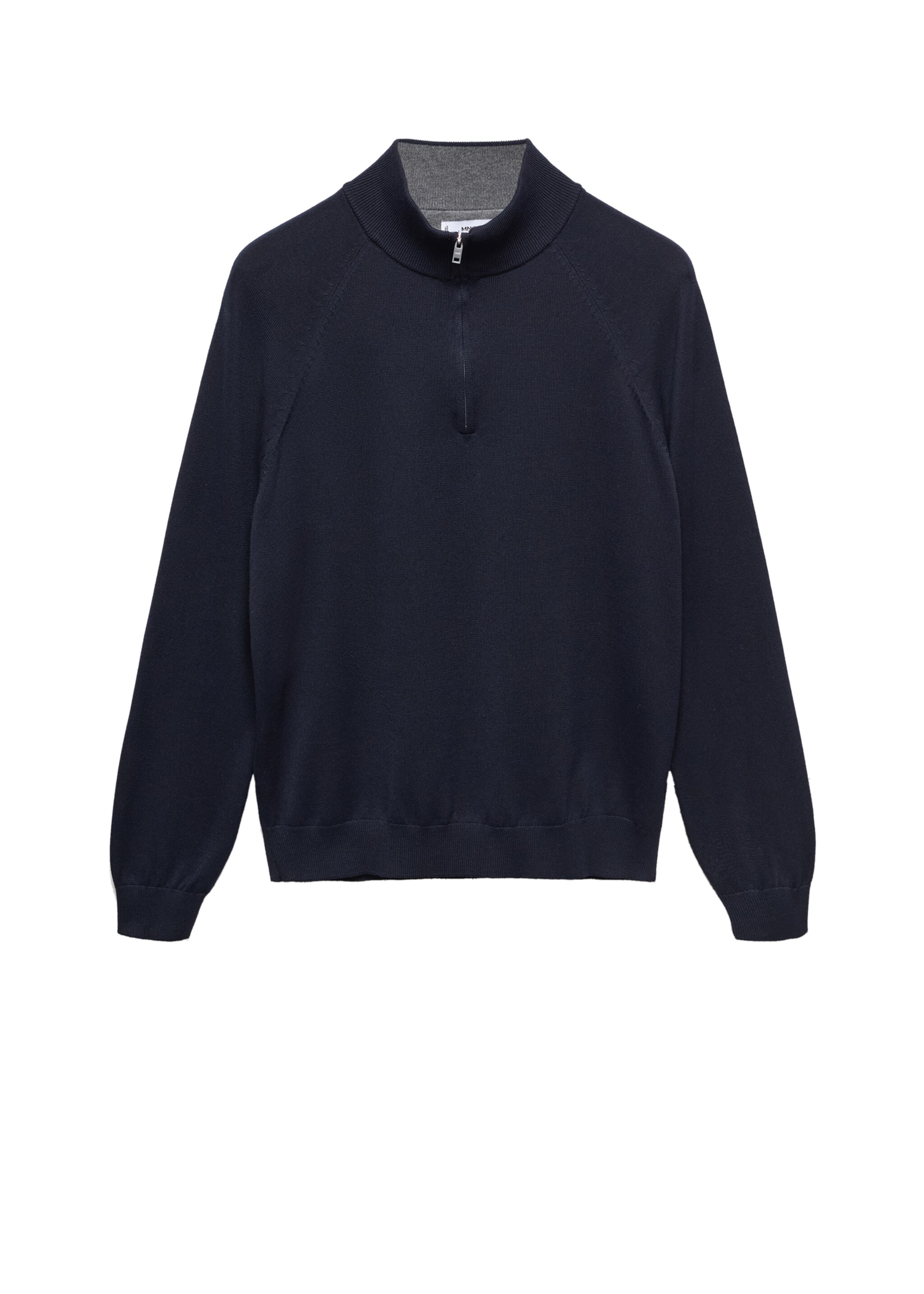 Cotton sweater with neck zip - Details of the article 9
