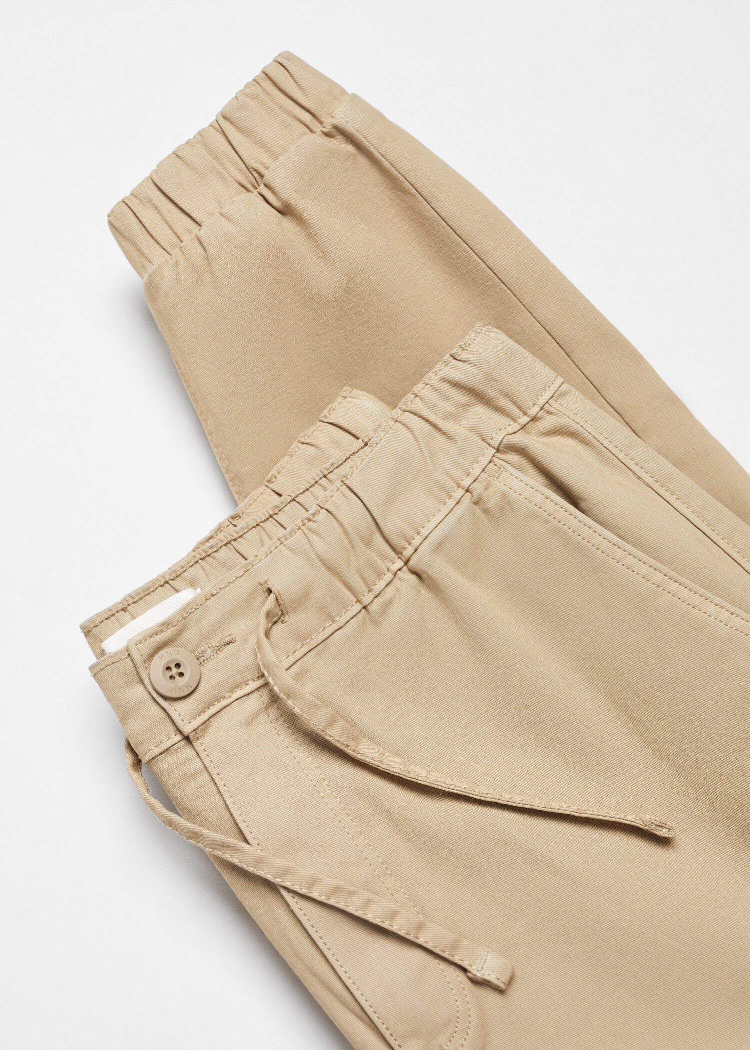 Cotton jogger-style trousers - Details of the article 8