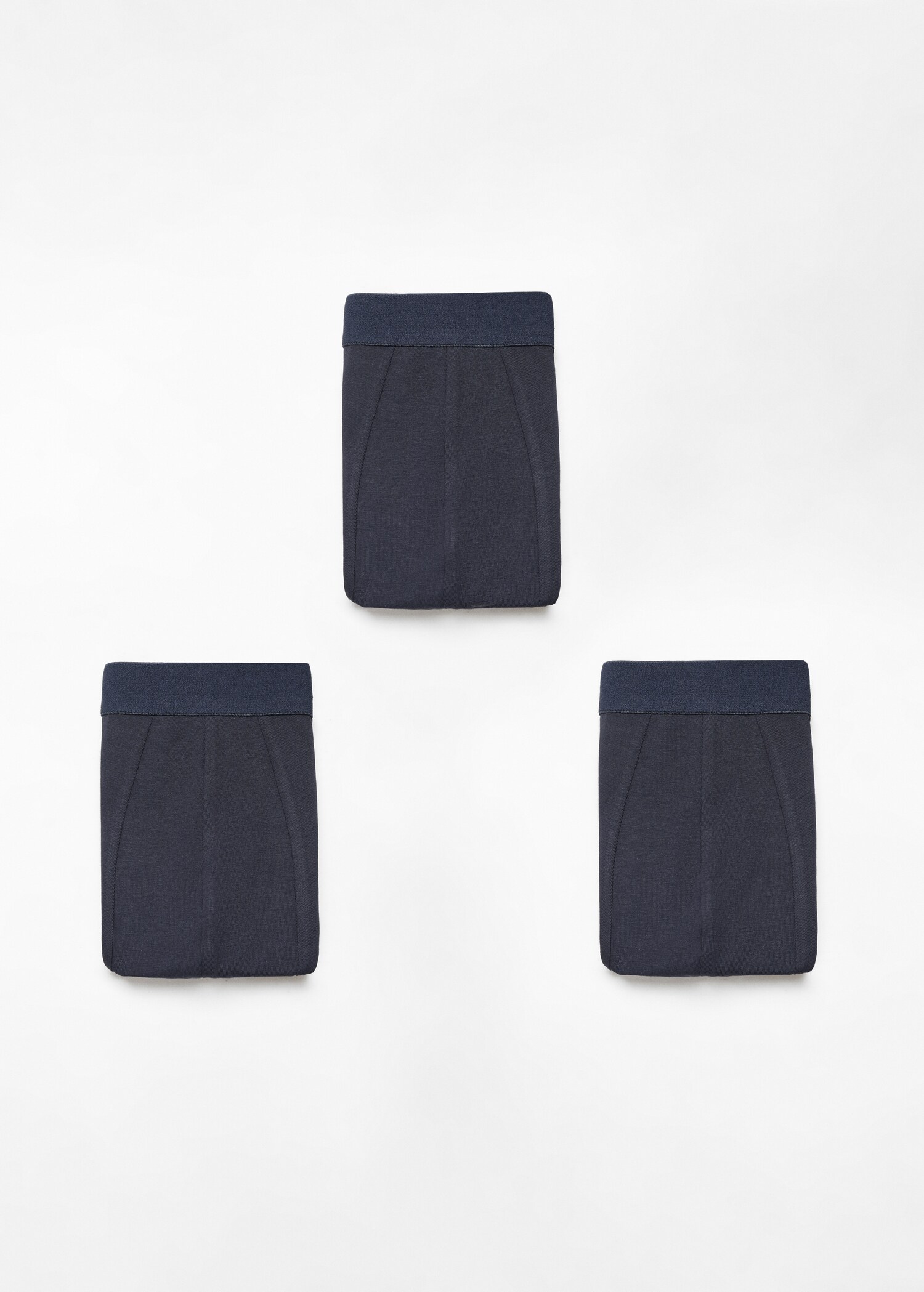 3-pack of blue cotton boxers - Article without model