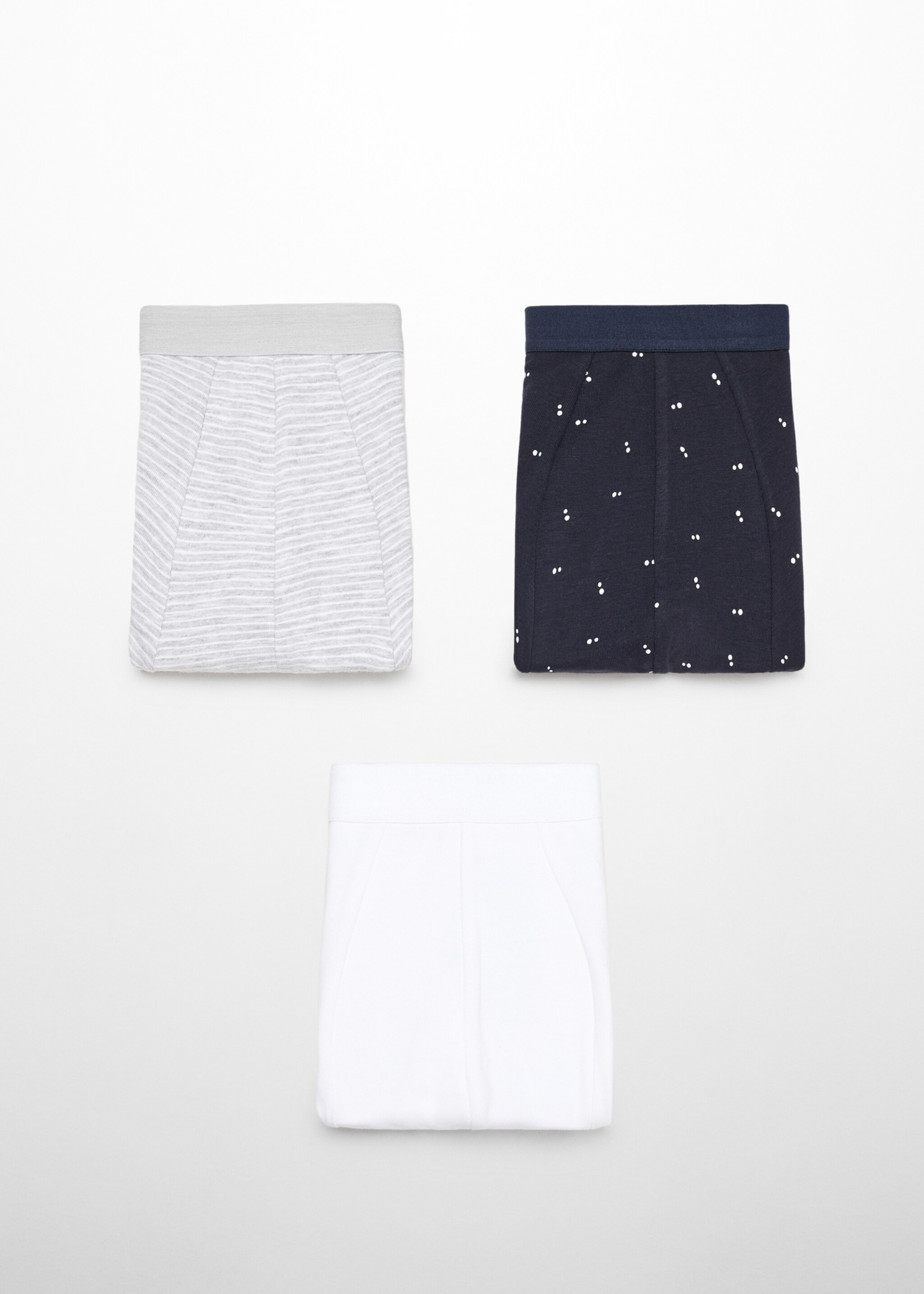 3er-Pack Boxershorts aus Baumwolle - Artikel ohne Model, Dunkles Marineblau. Ref: 67000674-00.