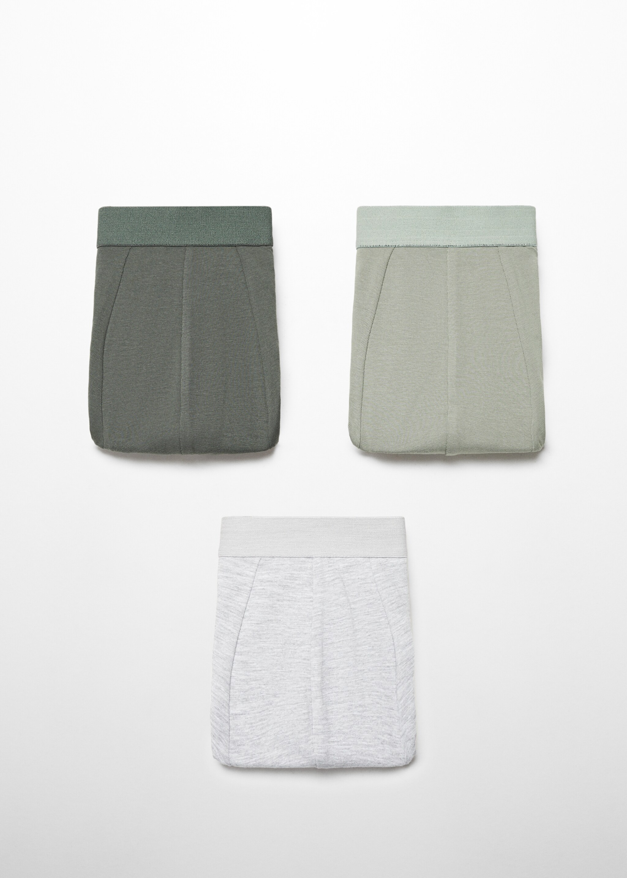 3er-Pack Boxershorts aus Baumwolle - Artikel ohne Model, Khaki. Ref: 67000675-00.