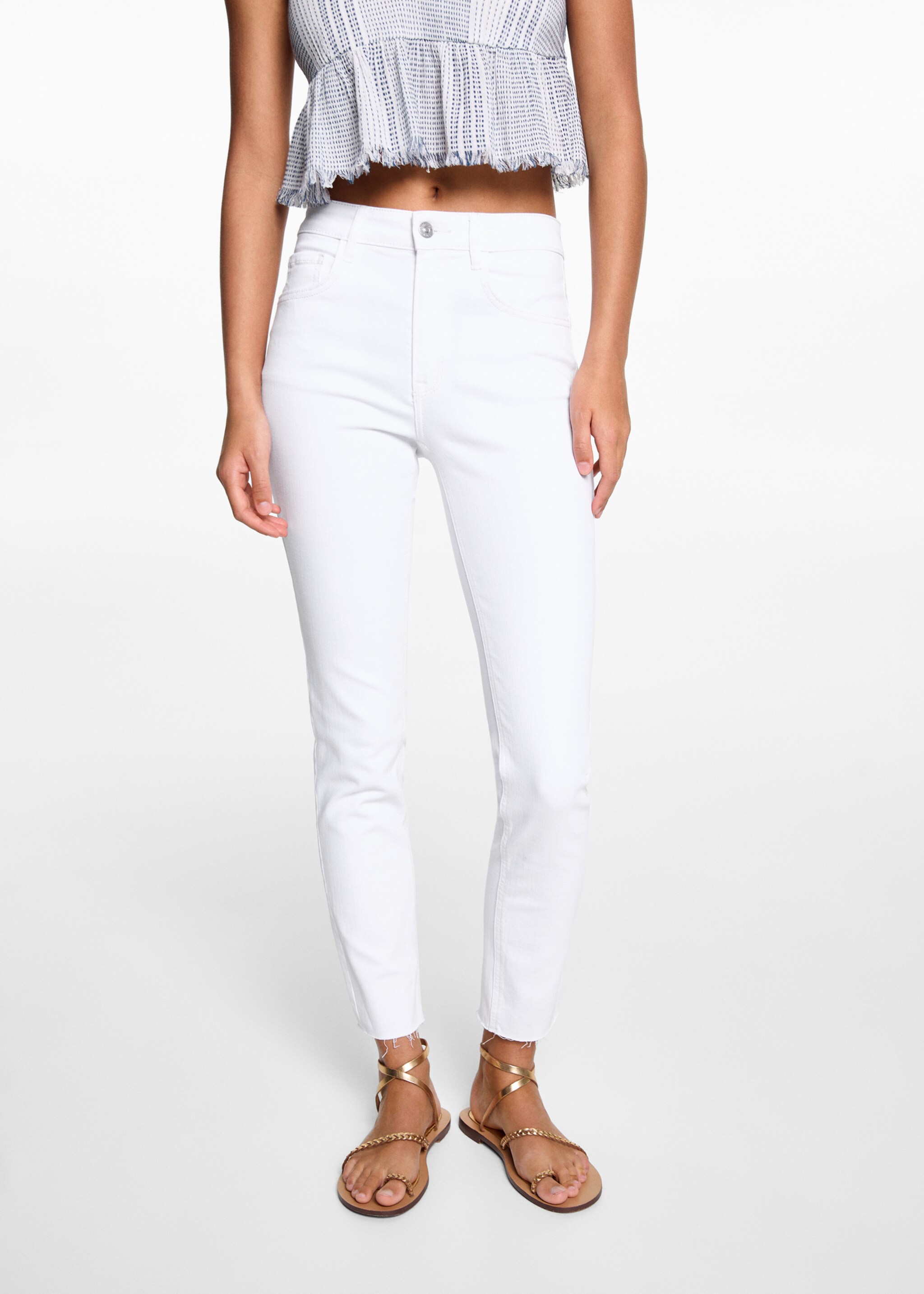 Skinny jeans - Details of the article 6, White. Ref: 67000678-00.