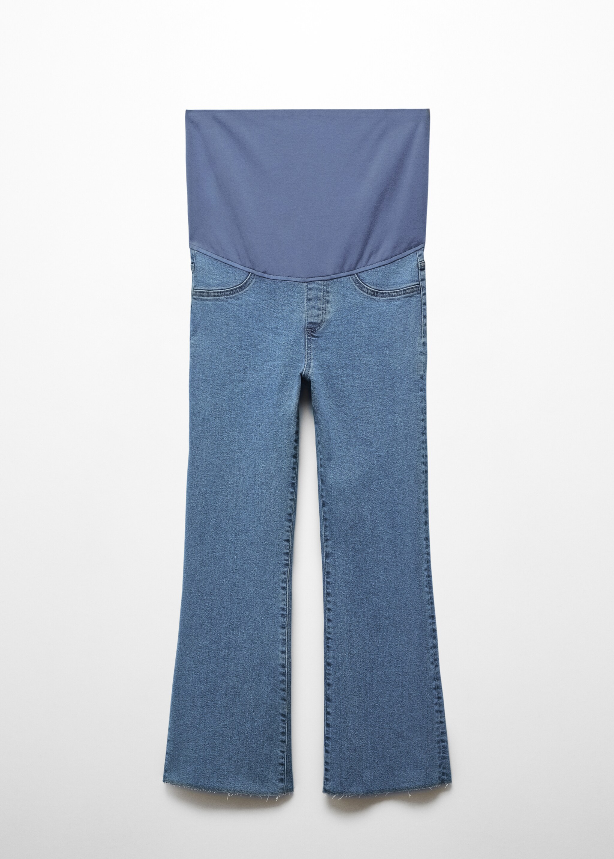 Jeans flare crop premamá - Artículo sin modelo, Azul medio. Ref: 67000681-00.