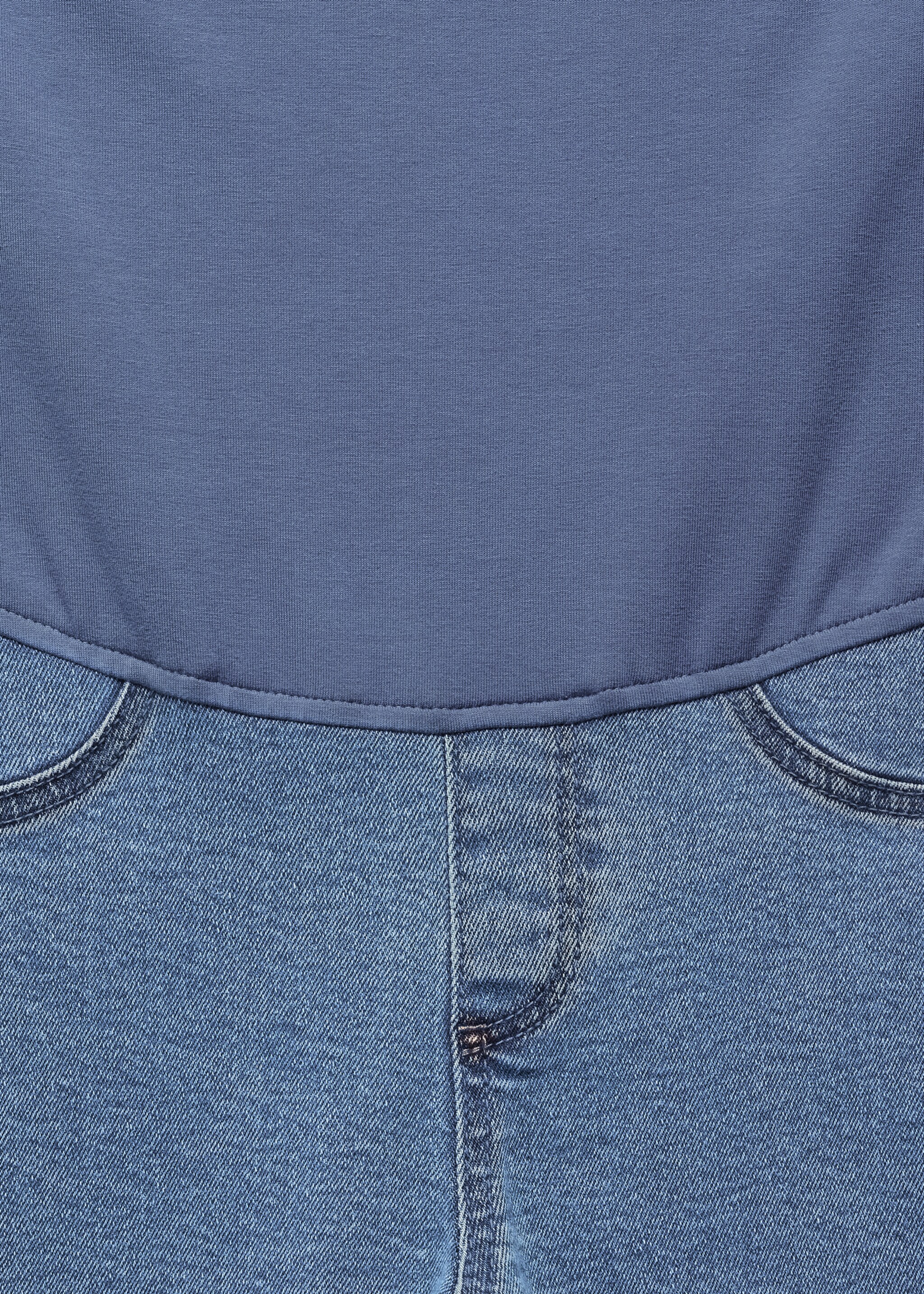 Jeans flare crop premamá - Detalle del artículo 8, Azul medio. Ref: 67000681-00.