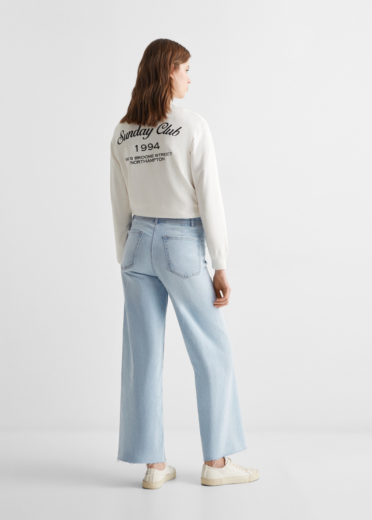 High-waist culotte jeans - Reverse of the article
