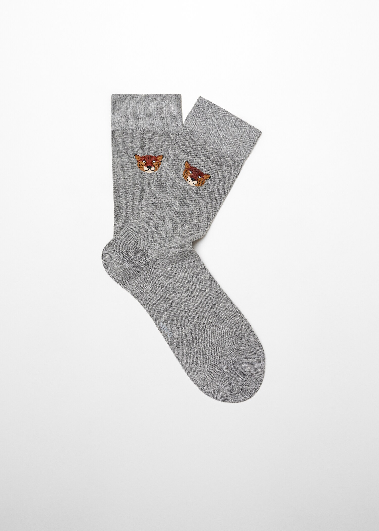 Chaussettes coton broderie animal - Article sans modèle