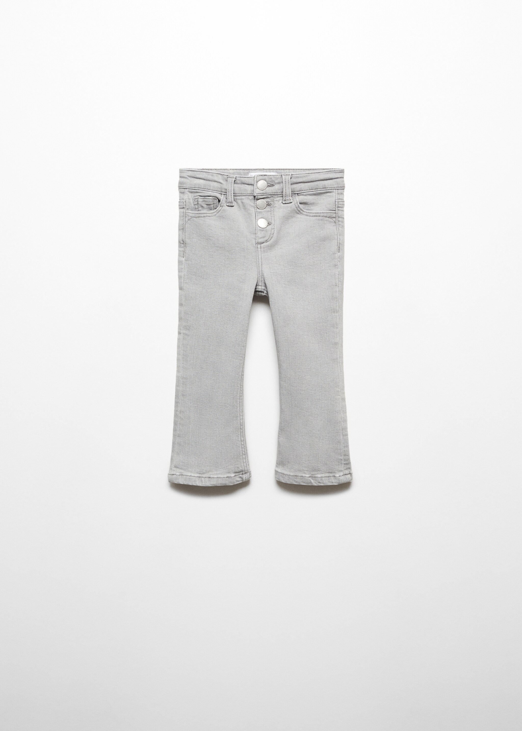 Dżinsy flare z guzikami - Artykuł bez modela/modelki, Szary denim. Ref: 67001013-00.