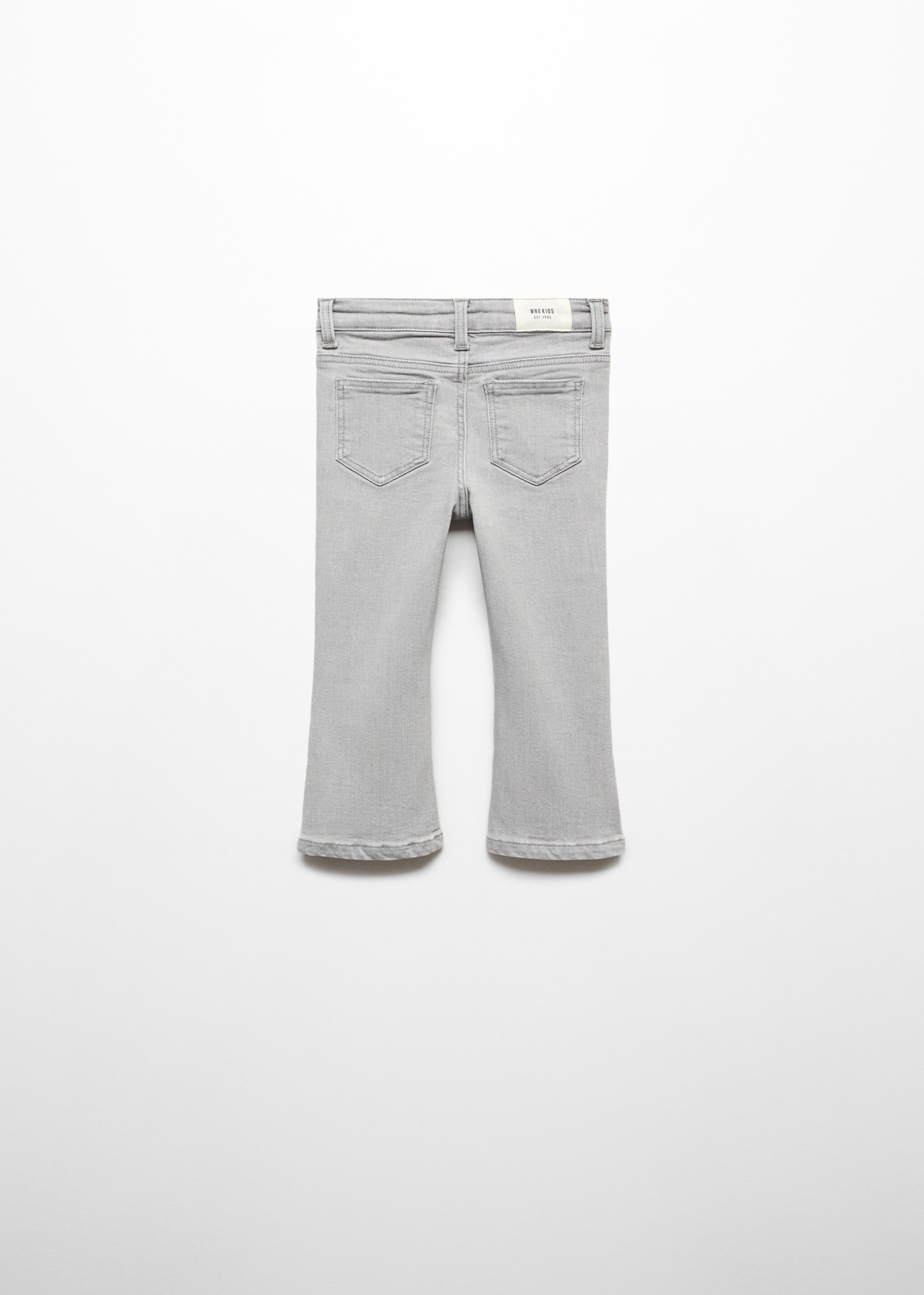 Dżinsy flare z guzikami - Tylna strona artykułu, Szary denim. Ref: 67001013-00.