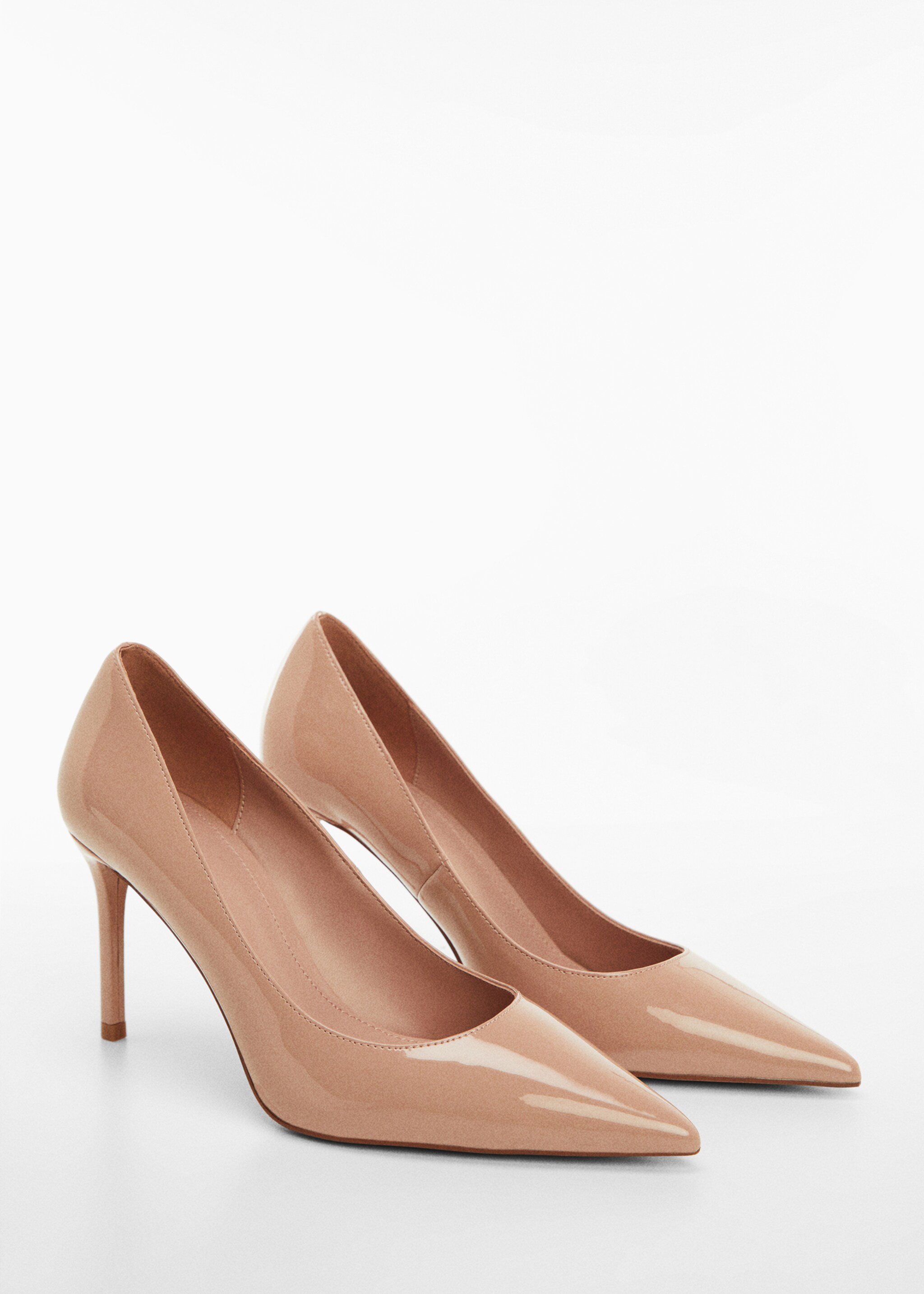 Spitz zulaufende Pumps - Mittlere Ansicht, Nude. Ref: 67002535-00.