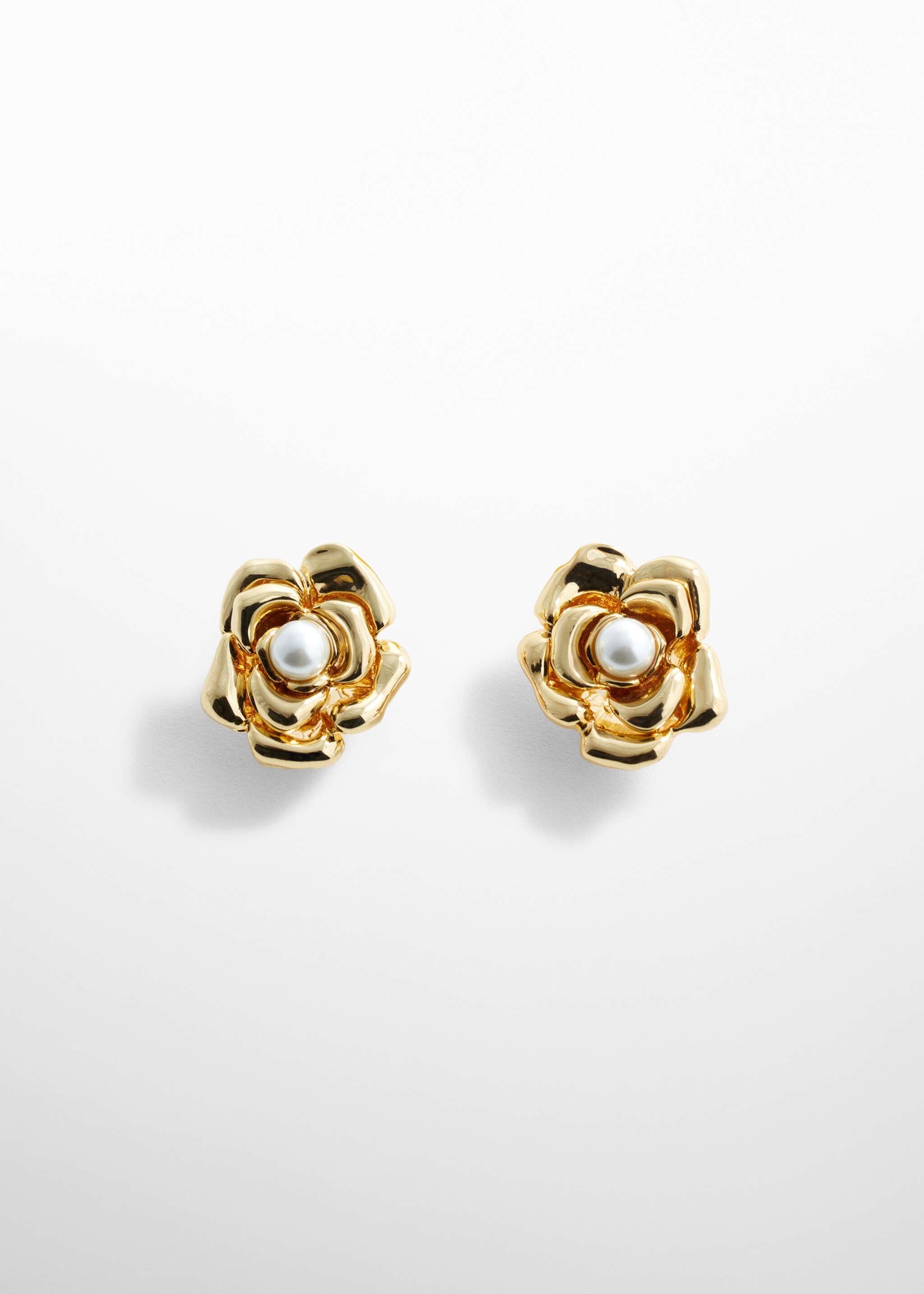 Pearl decoration flower earrings - Article without model
