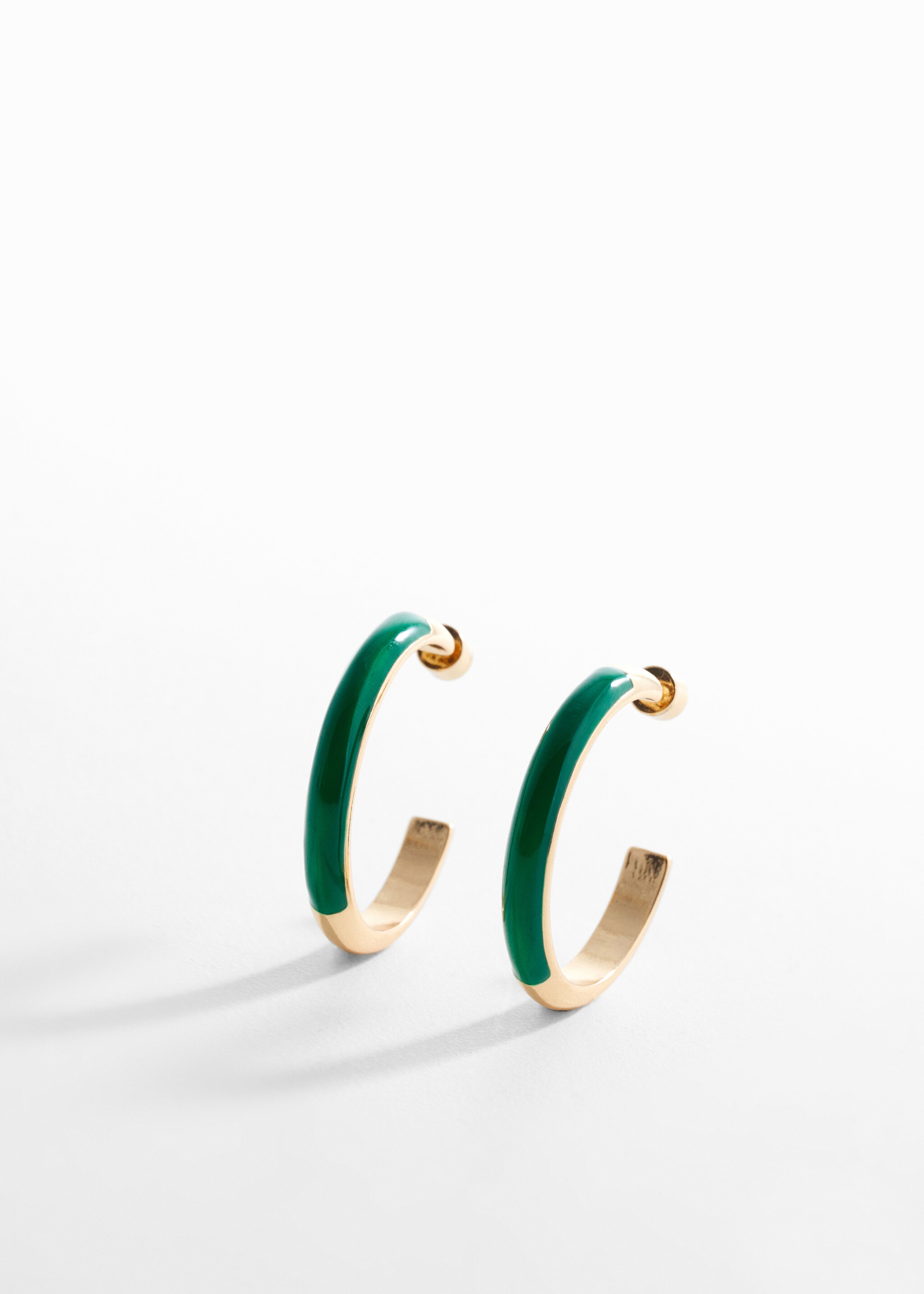 Two-tone hoop earrings - Details of the article 1