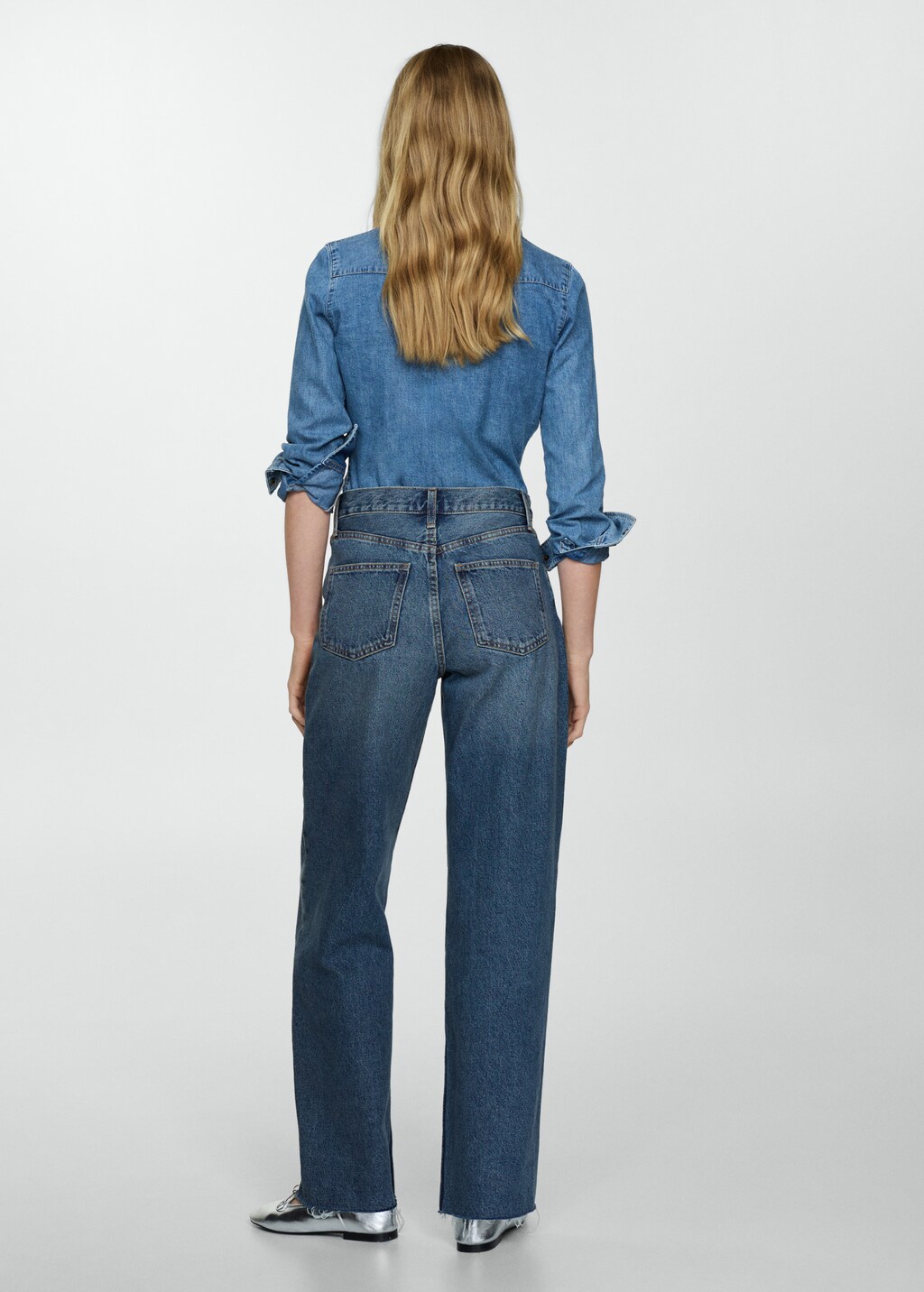 High-rise wideleg jeans - Women | MANGO OUTLET USA