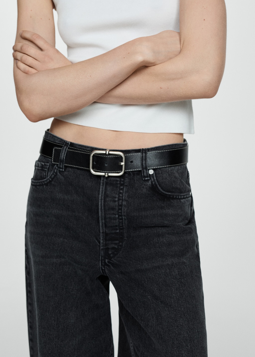 Loose mid-rise wideleg jeans - Women | MANGO OUTLET USA