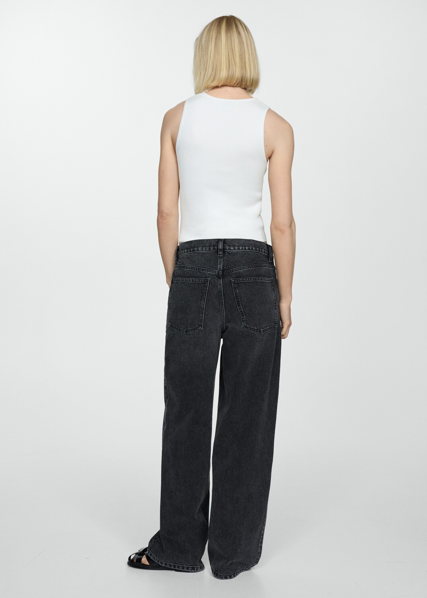Loose mid-rise wideleg jeans - Reverse of the article
