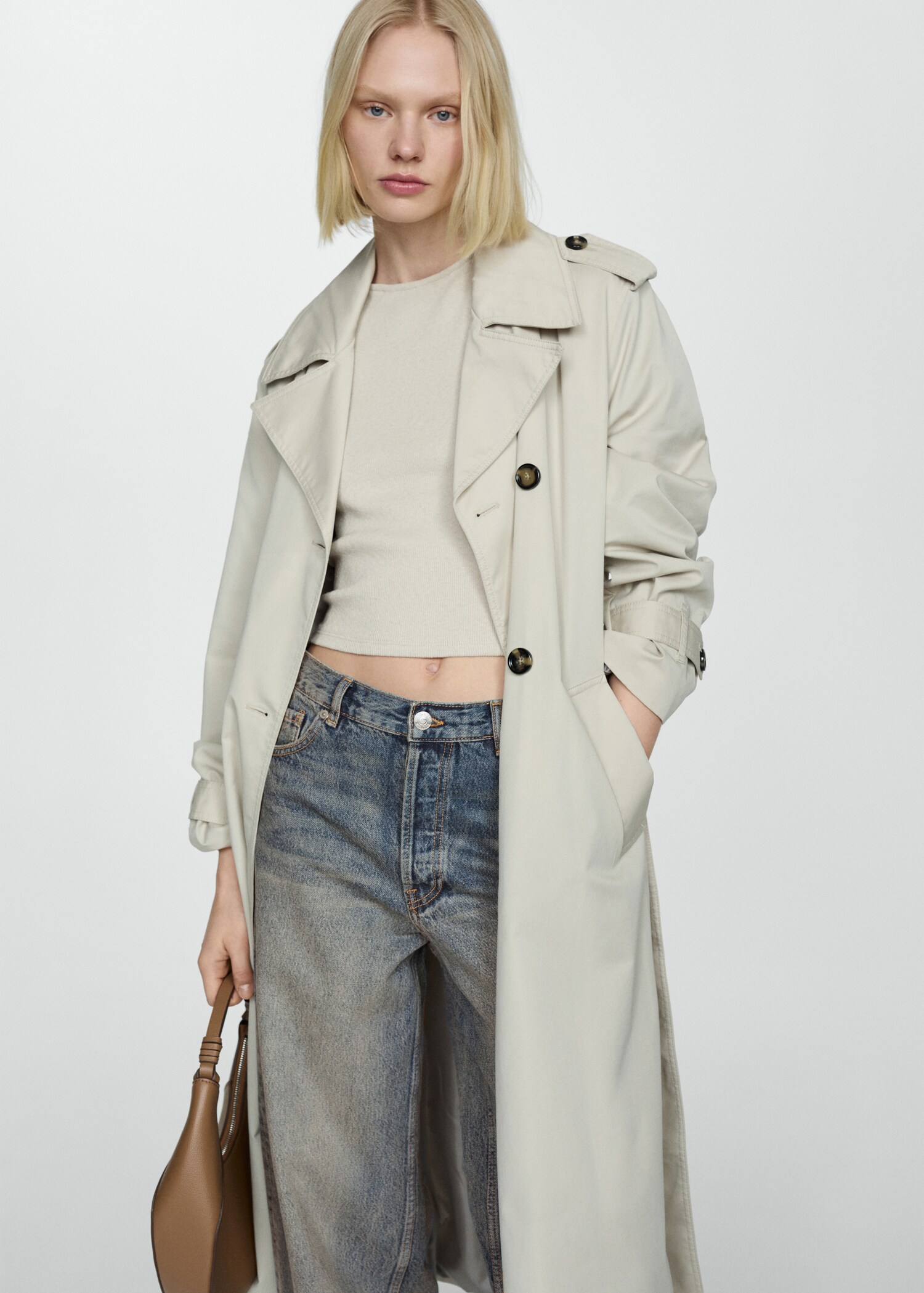 Loose-Wideleg-Jeans mit mittlerer Bundhöhe - Detail des Artikels 1