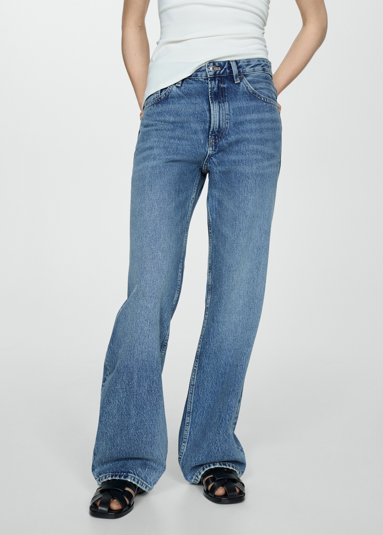 Mid-rise straight jeans - Medium plane