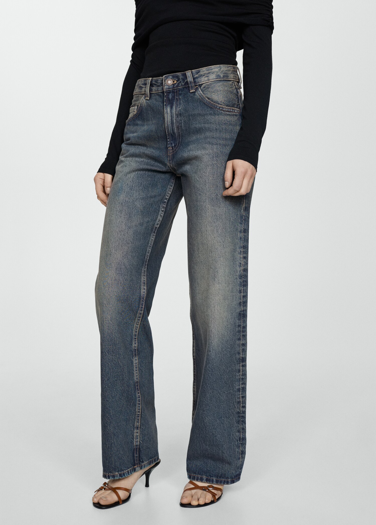 Mid-rise straight jeans - Medium plane