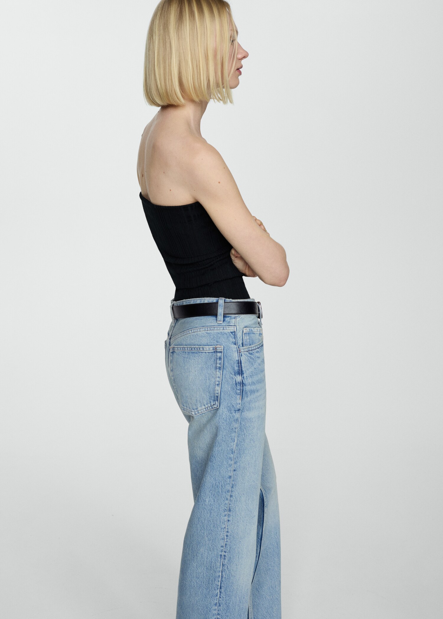Mid-rise straight jeans - Details of the article 2