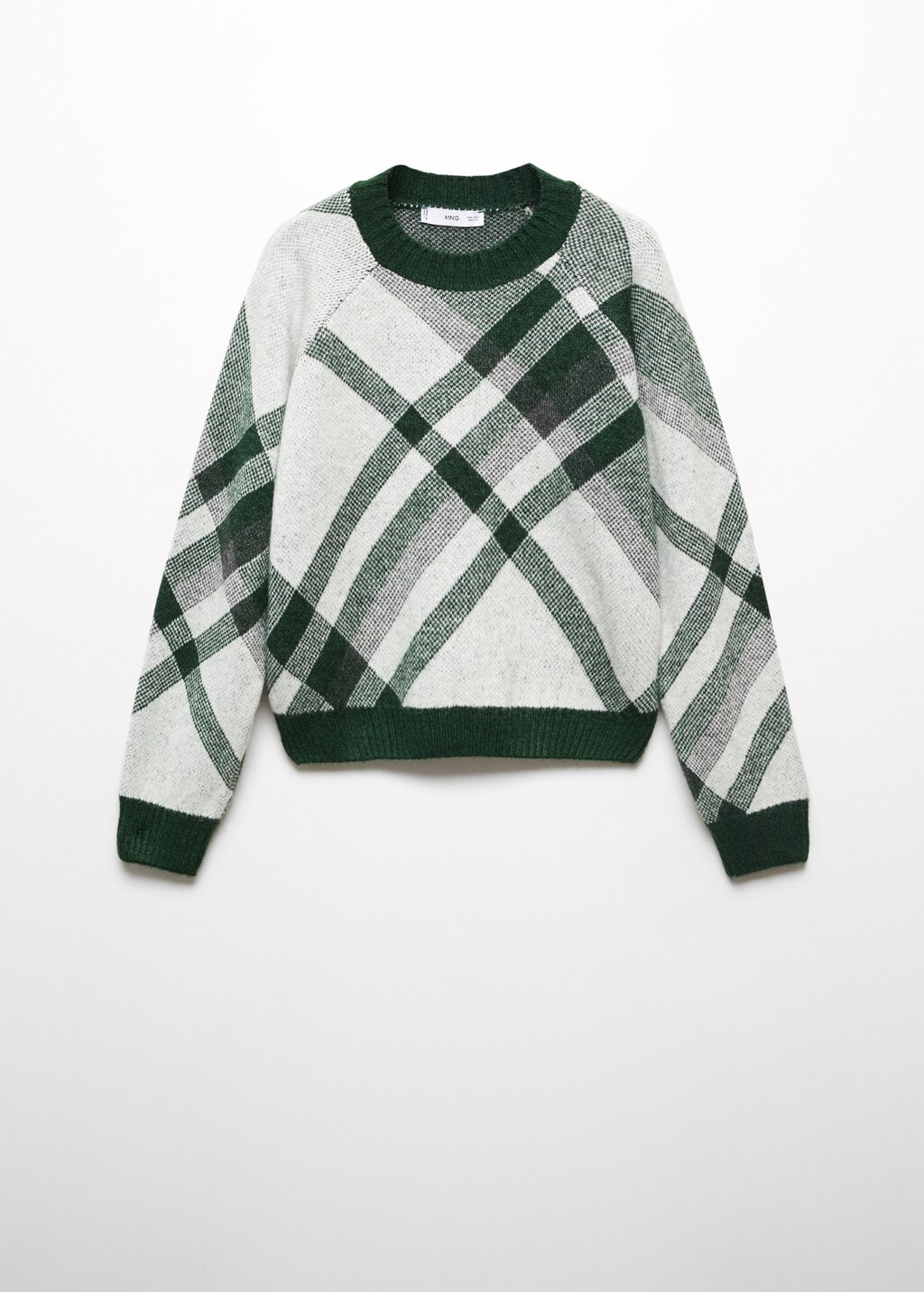 Checks knitted sweater - Women | MANGO OUTLET USA