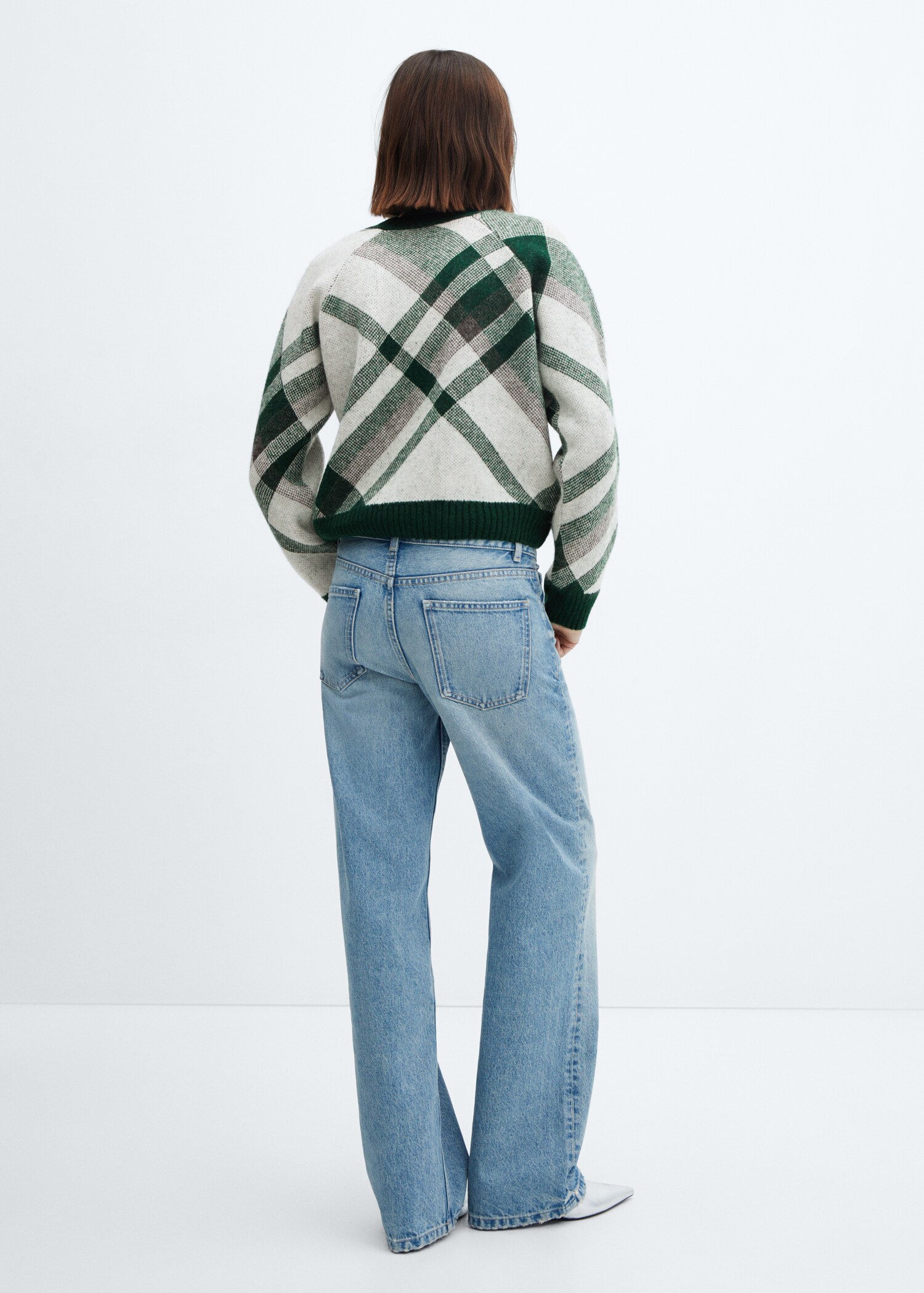 Strickpullover mit Karomuster - Rückseite des Artikels