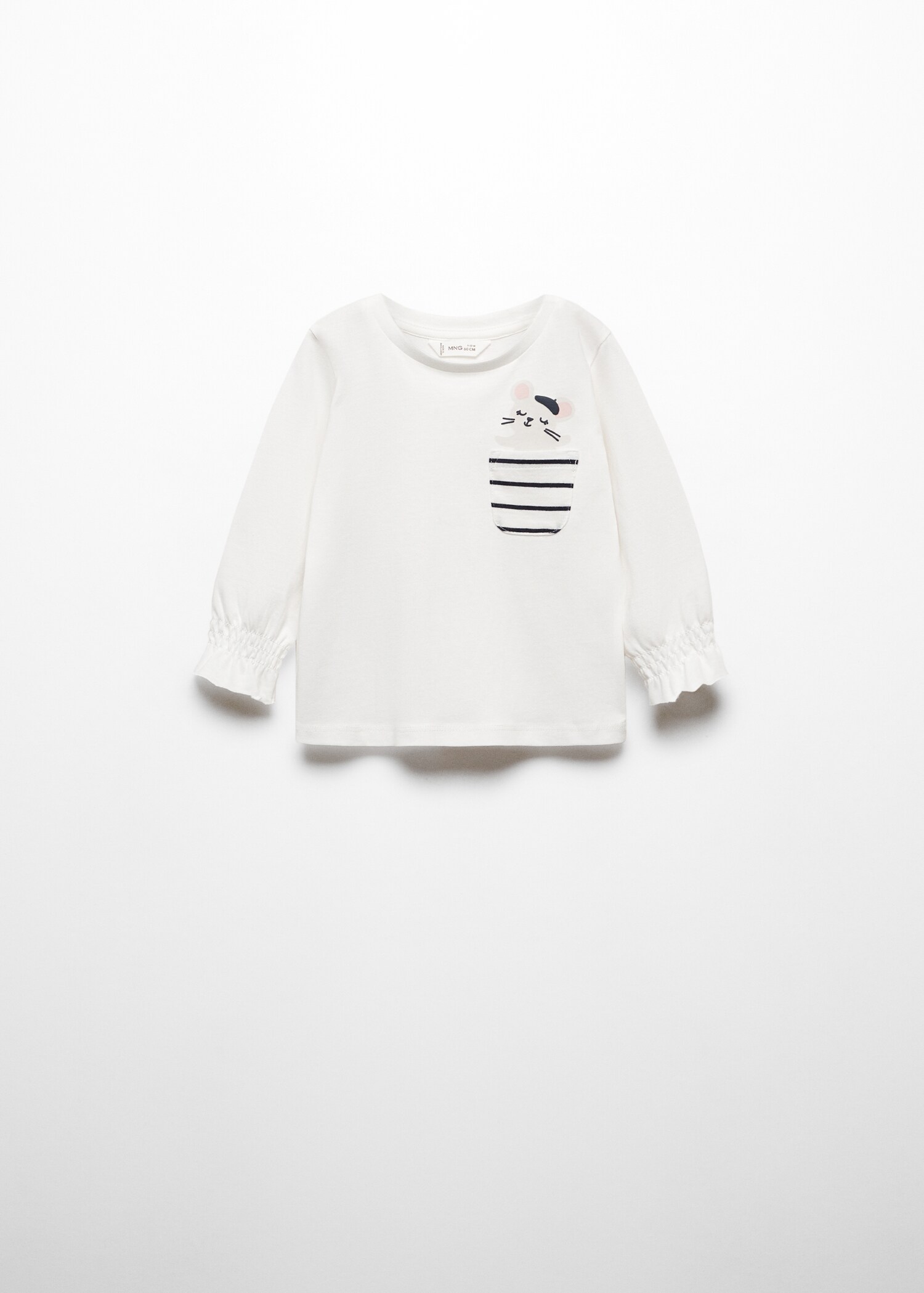 Mönstrad långärmad t-shirt - Artikel utan modell