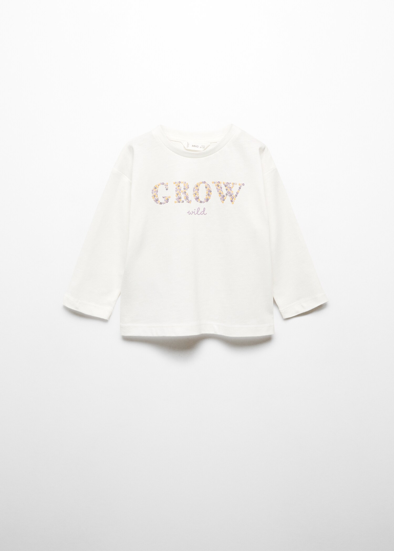 Long-sleeved t-shirt with message - Article without model