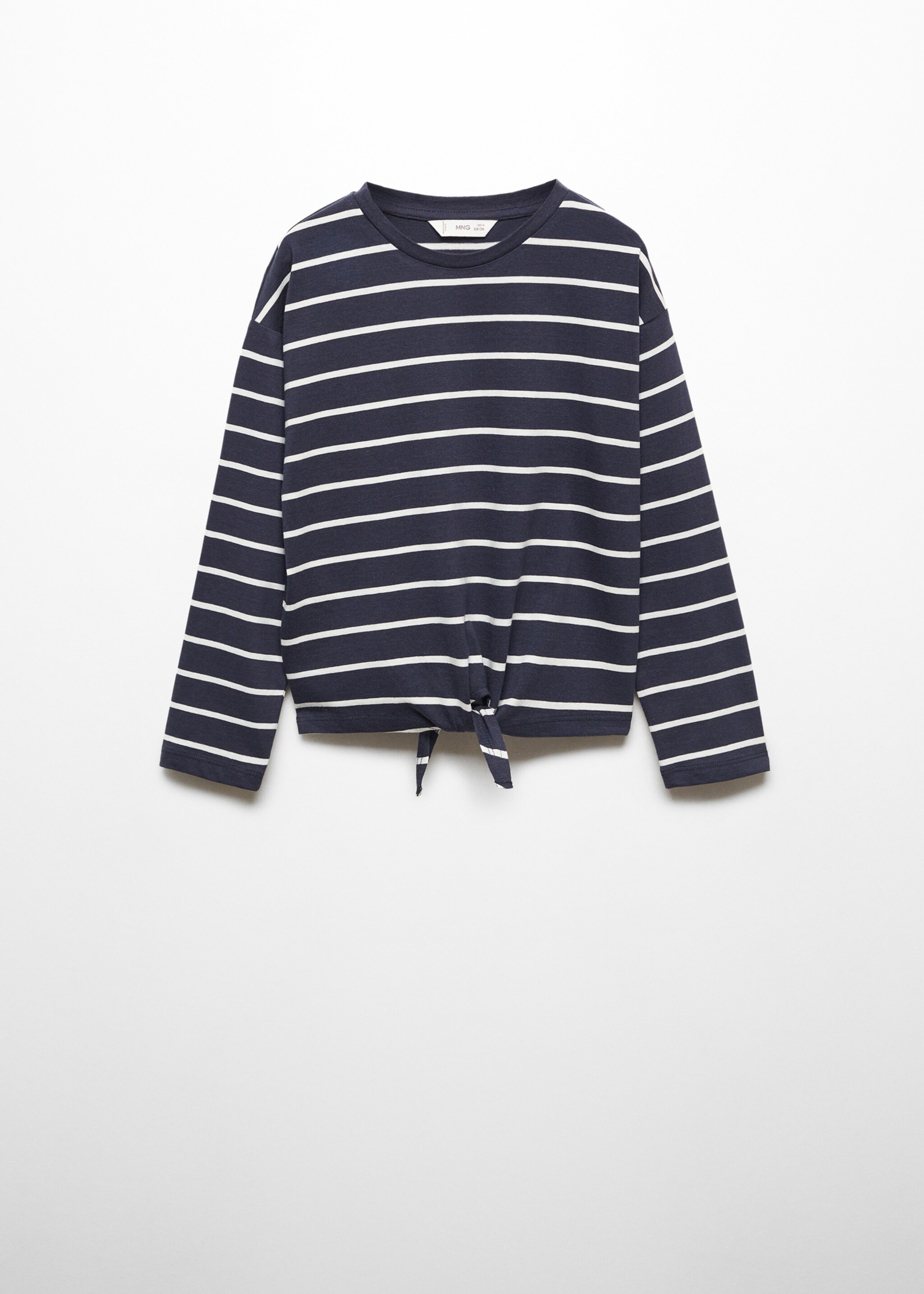 Knotted striped t-shirt - Article without model