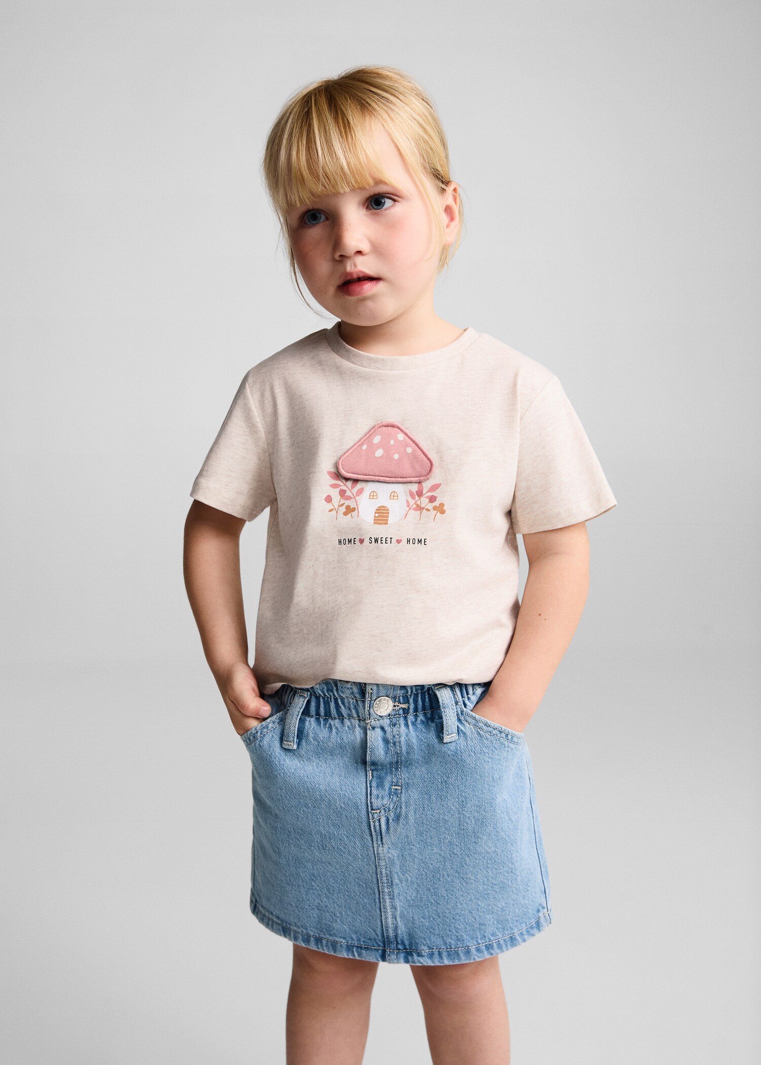 T-shirt coton imprimé - Plan moyen