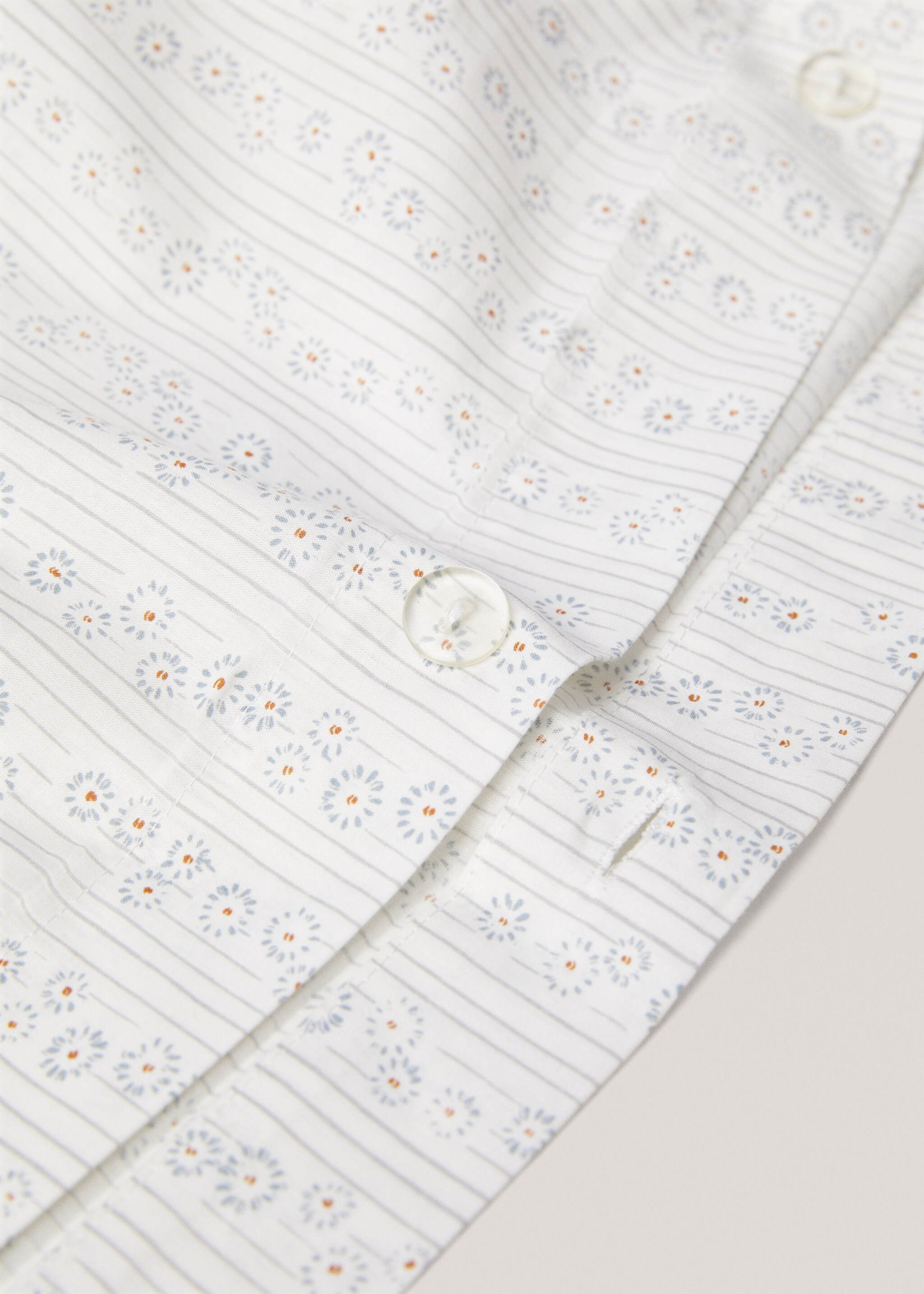 100% cotton duvet cover with floral design 150cm - Details of the article 3