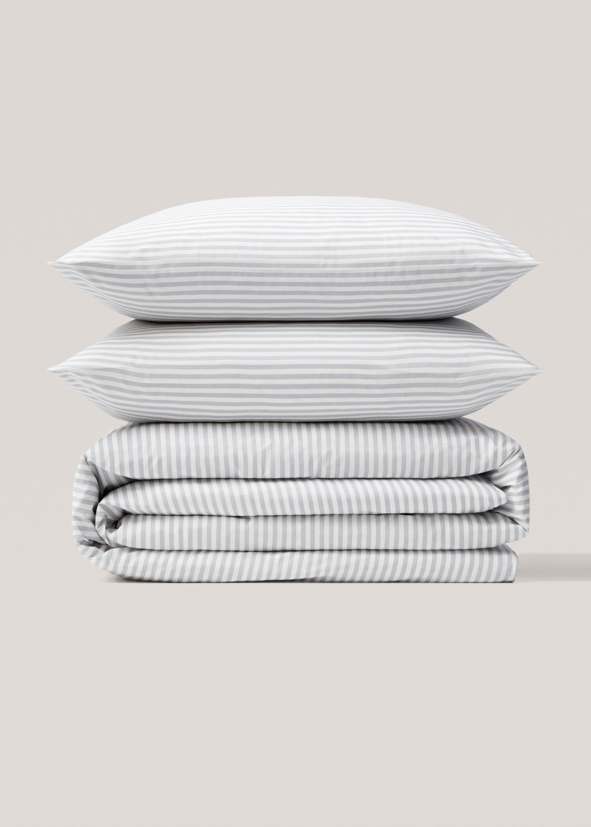 Striped cotton duvet cover for 150cm bed - Article without model