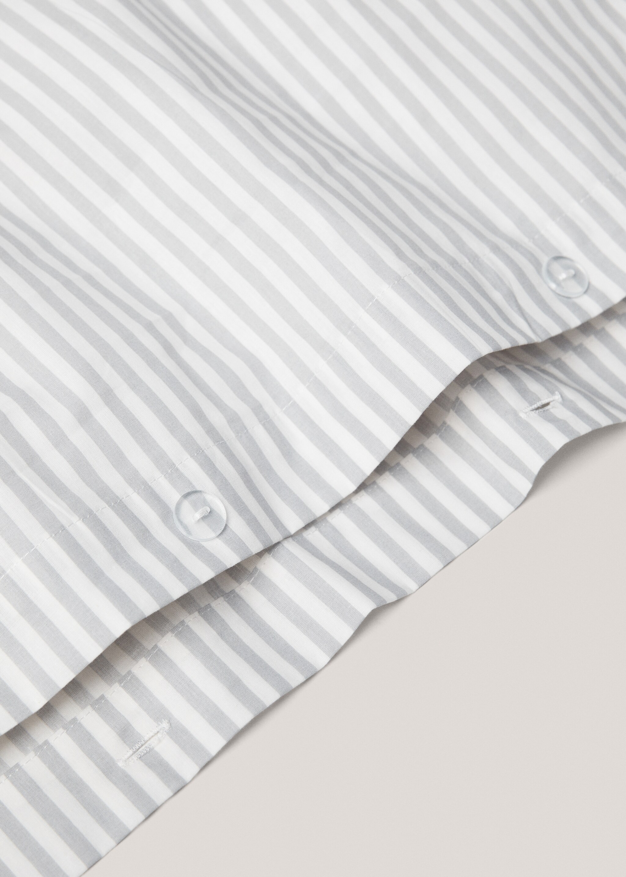 Striped cotton duvet cover for 150cm bed - Details of the article 1