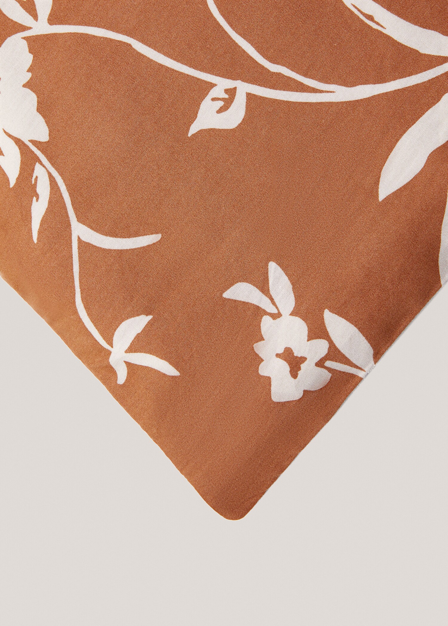 Duvet cover with terracotta flower design 150cm - Details of the article 1