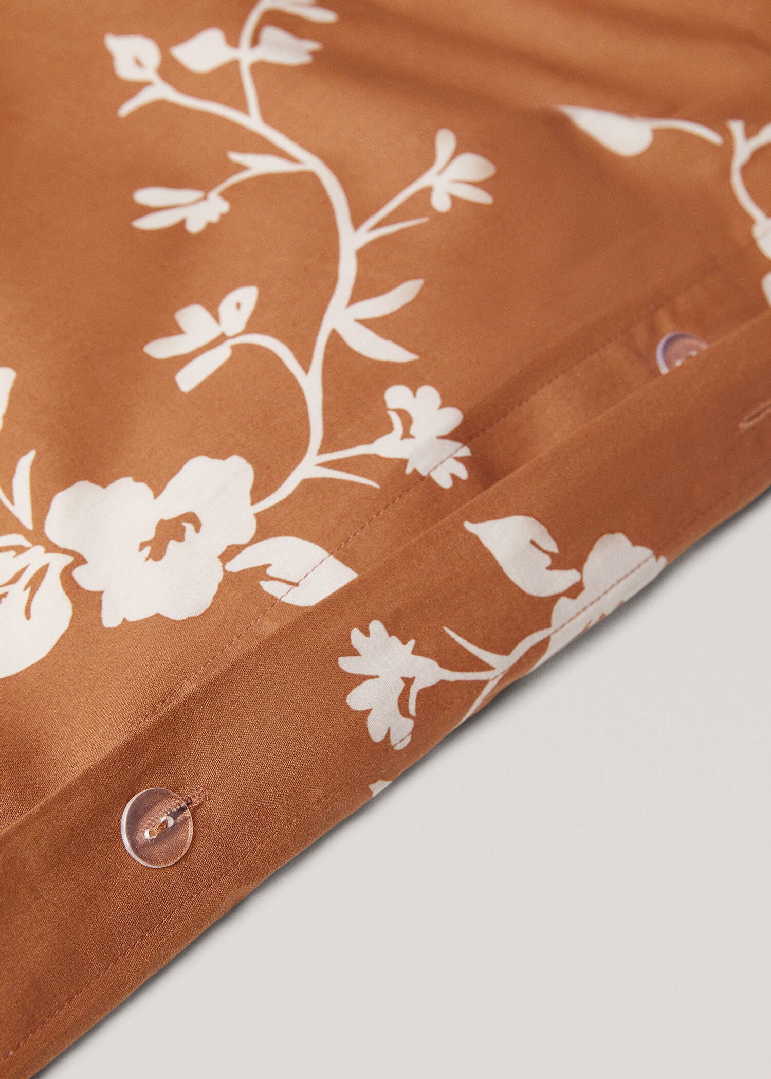 Duvet cover with terracotta flower design 150cm - Details of the article 3