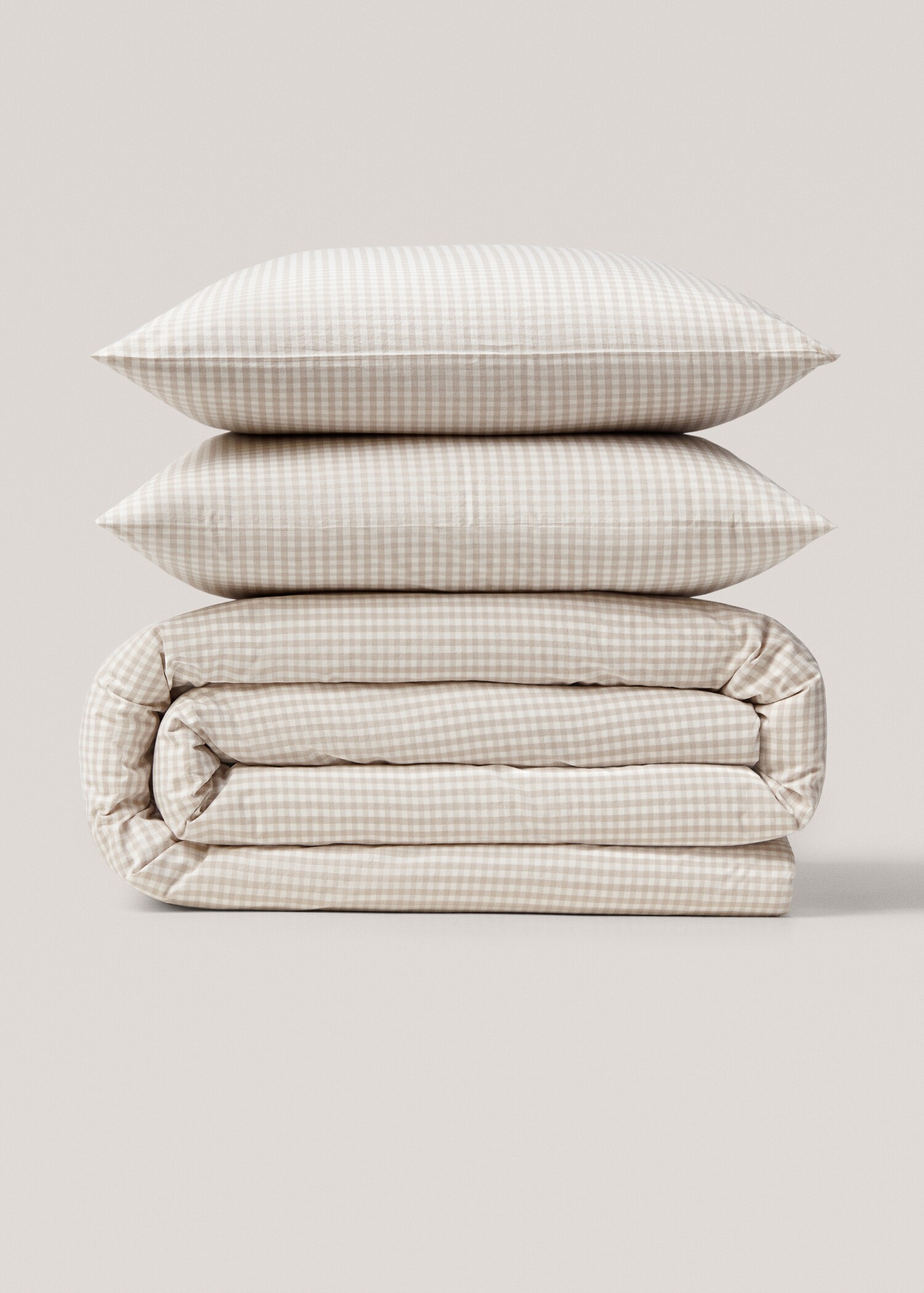 Vichy cotton duvet cover for queen bed - Article without model