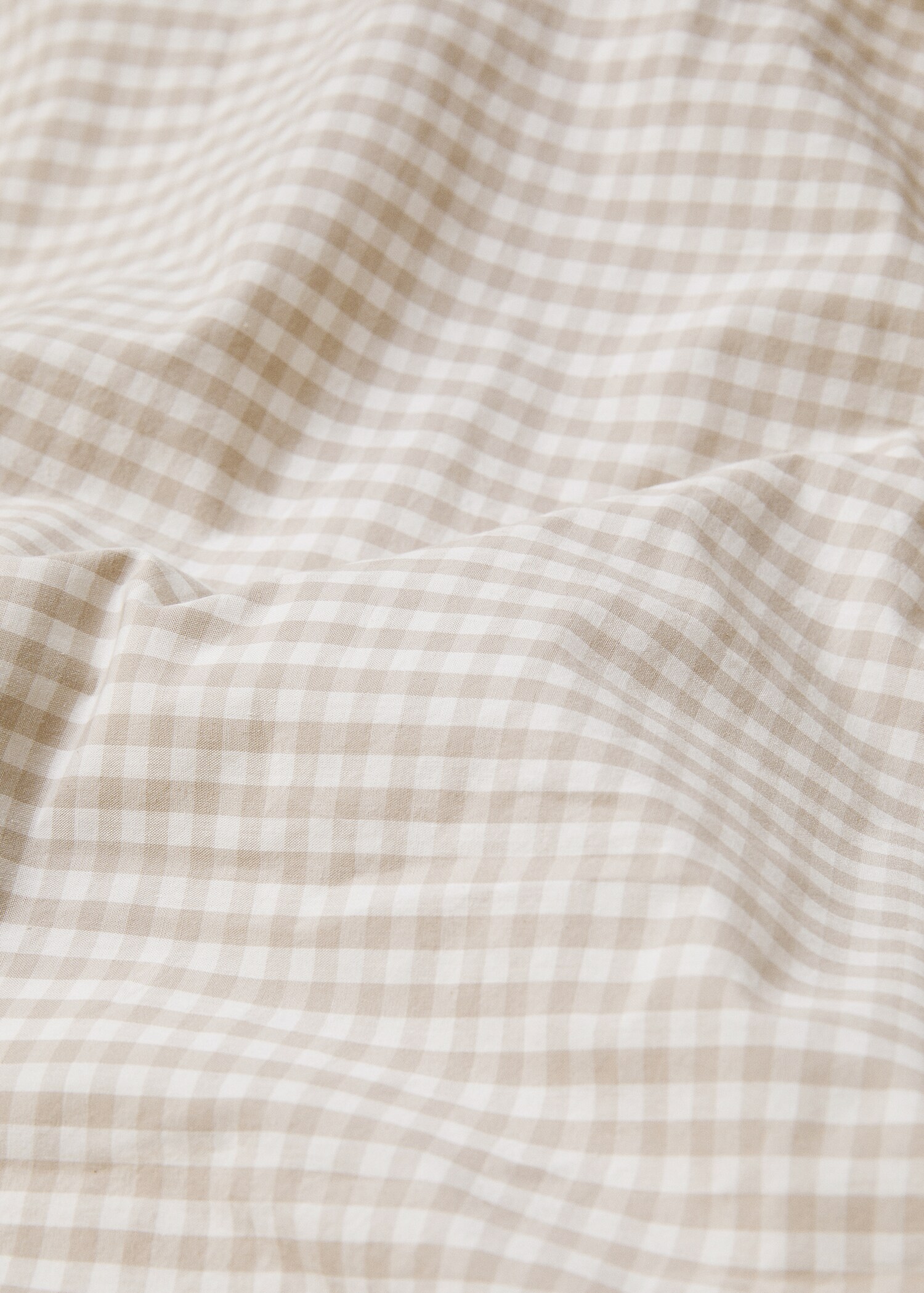 Vichy cotton duvet cover for queen bed - Details of the article 2