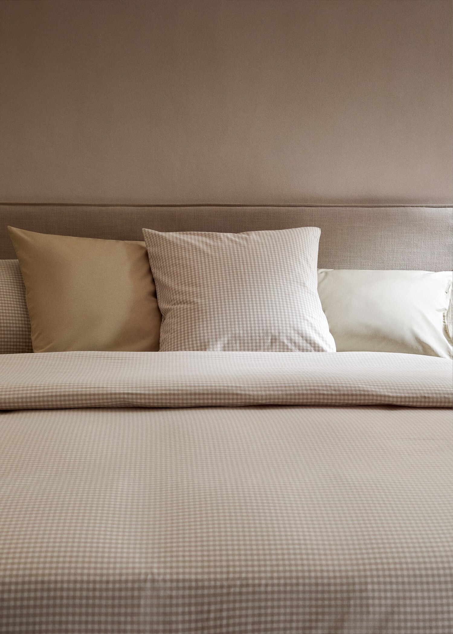 Vichy cotton duvet cover for queen bed - Details of the article 8