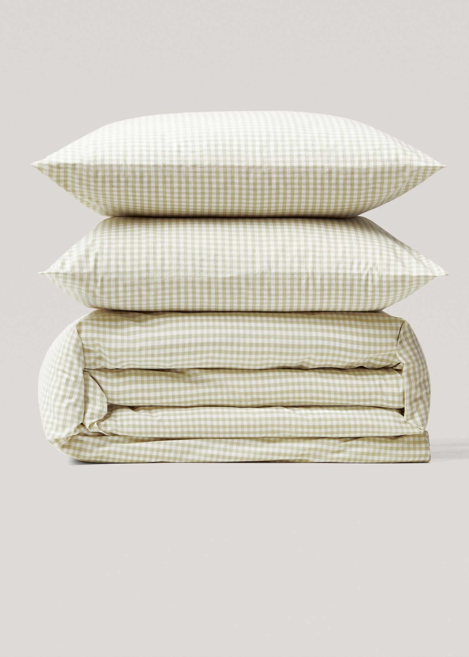 Vichy cotton duvet cover for queen bed - Article without model
