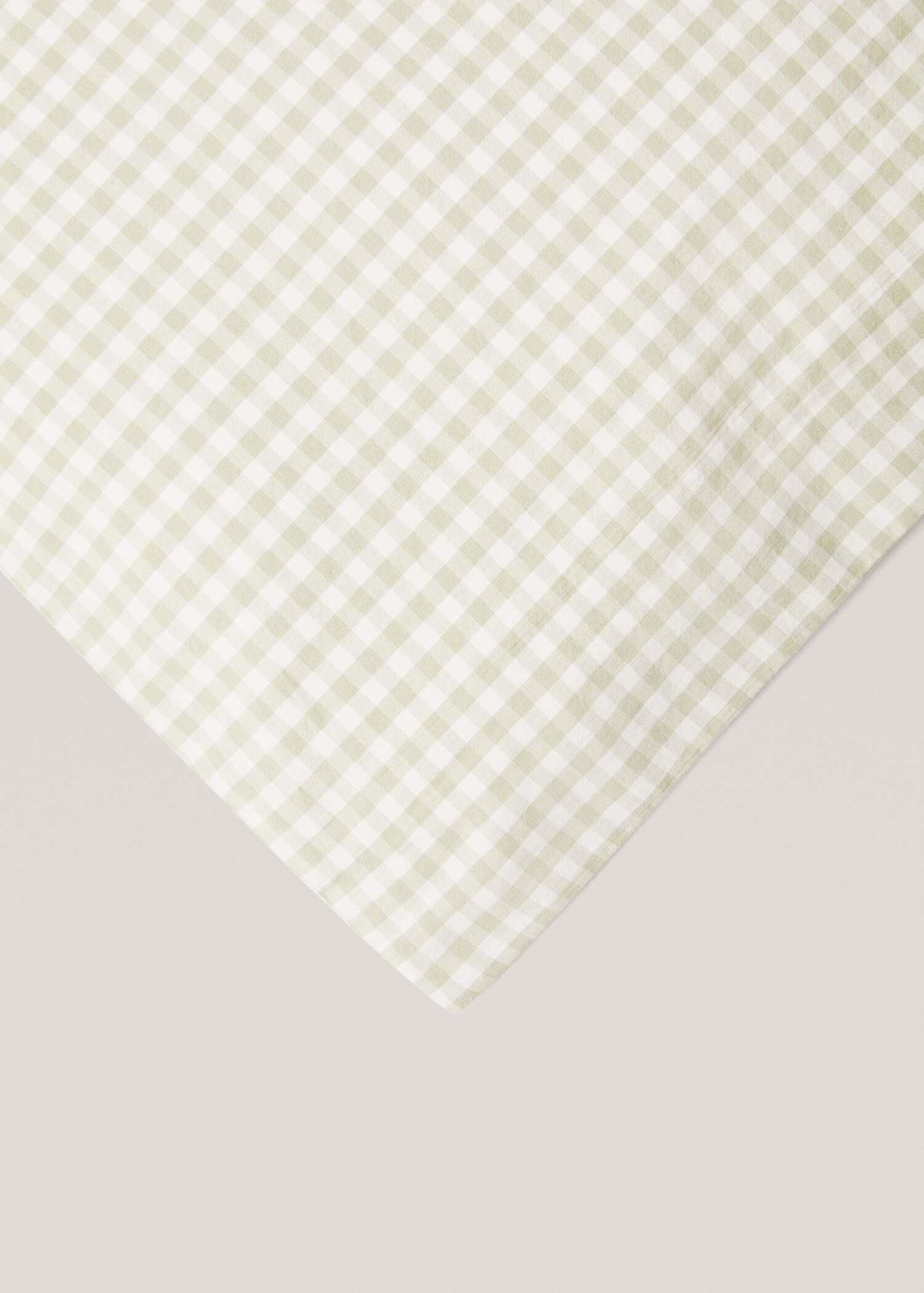 Vichy cotton duvet cover for queen bed - Details of the article 1