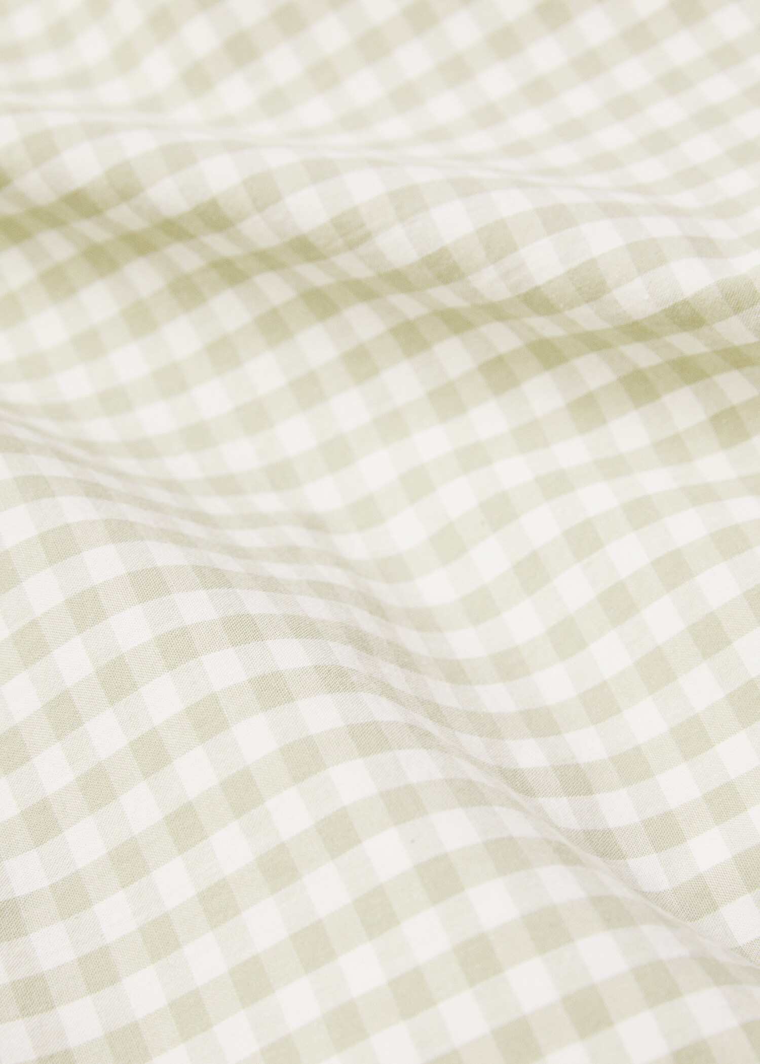 Vichy cotton duvet cover for queen bed - Details of the article 3