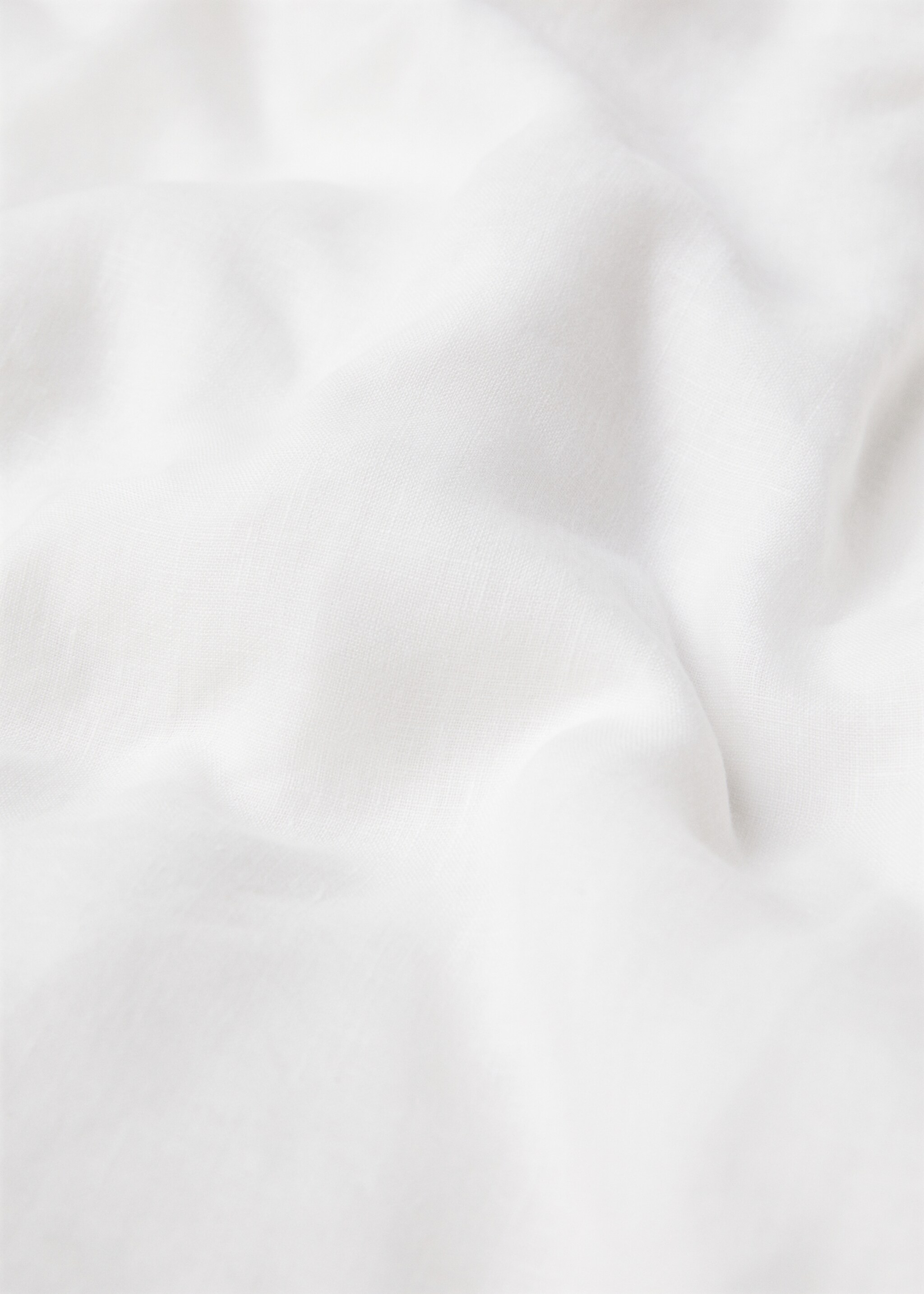 100% linen duvet cover Single bed - Details of the article 3, White. Ref: 67004075-00.