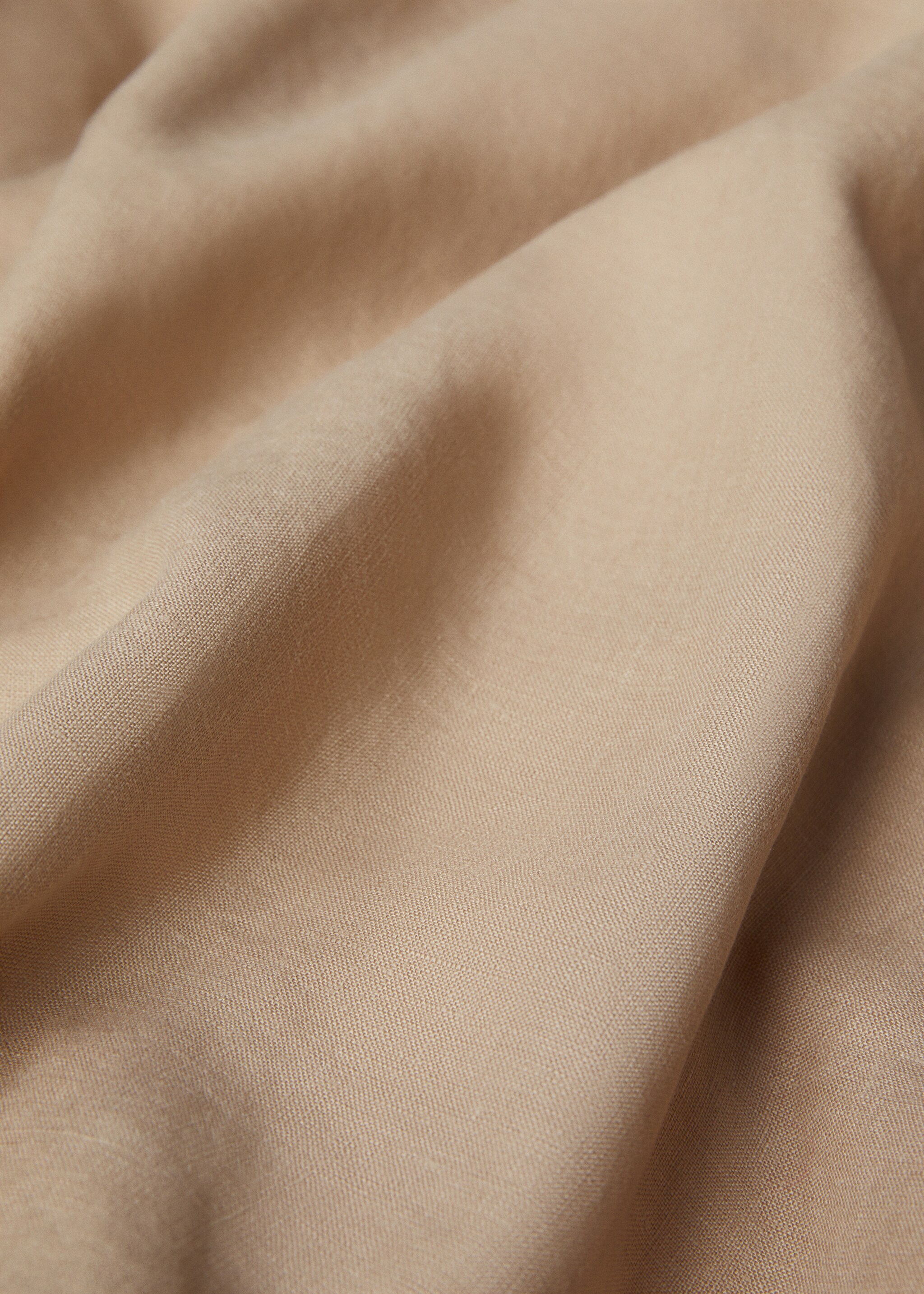 100% linen duvet cover Single bed - Details of the article 1, Medium Brown. Ref: 67004075-00.